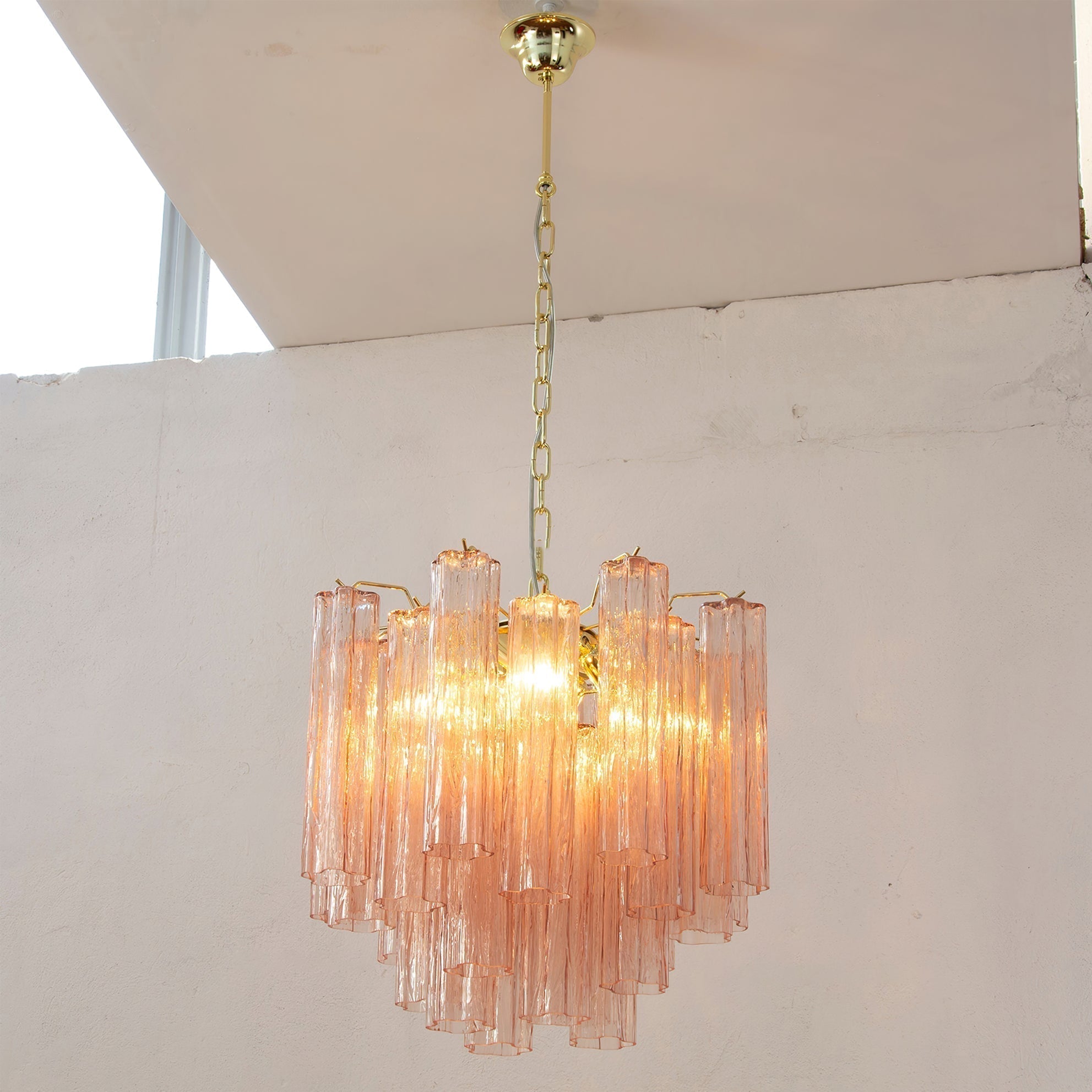 Aurora Chandelier Glass Tube Layered Luxury - Neutralighting