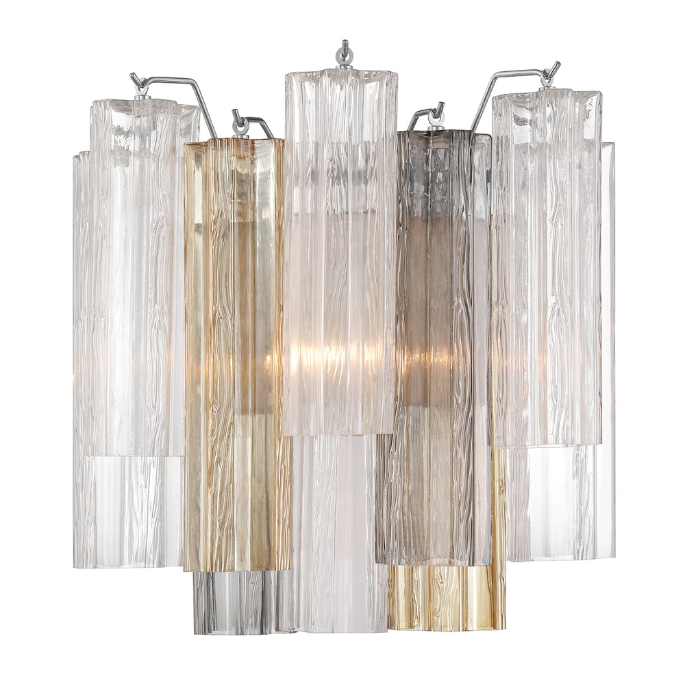 Aurora Wall Light Tronchi Glass Tube Tiered Amber Modern - Neutralighting