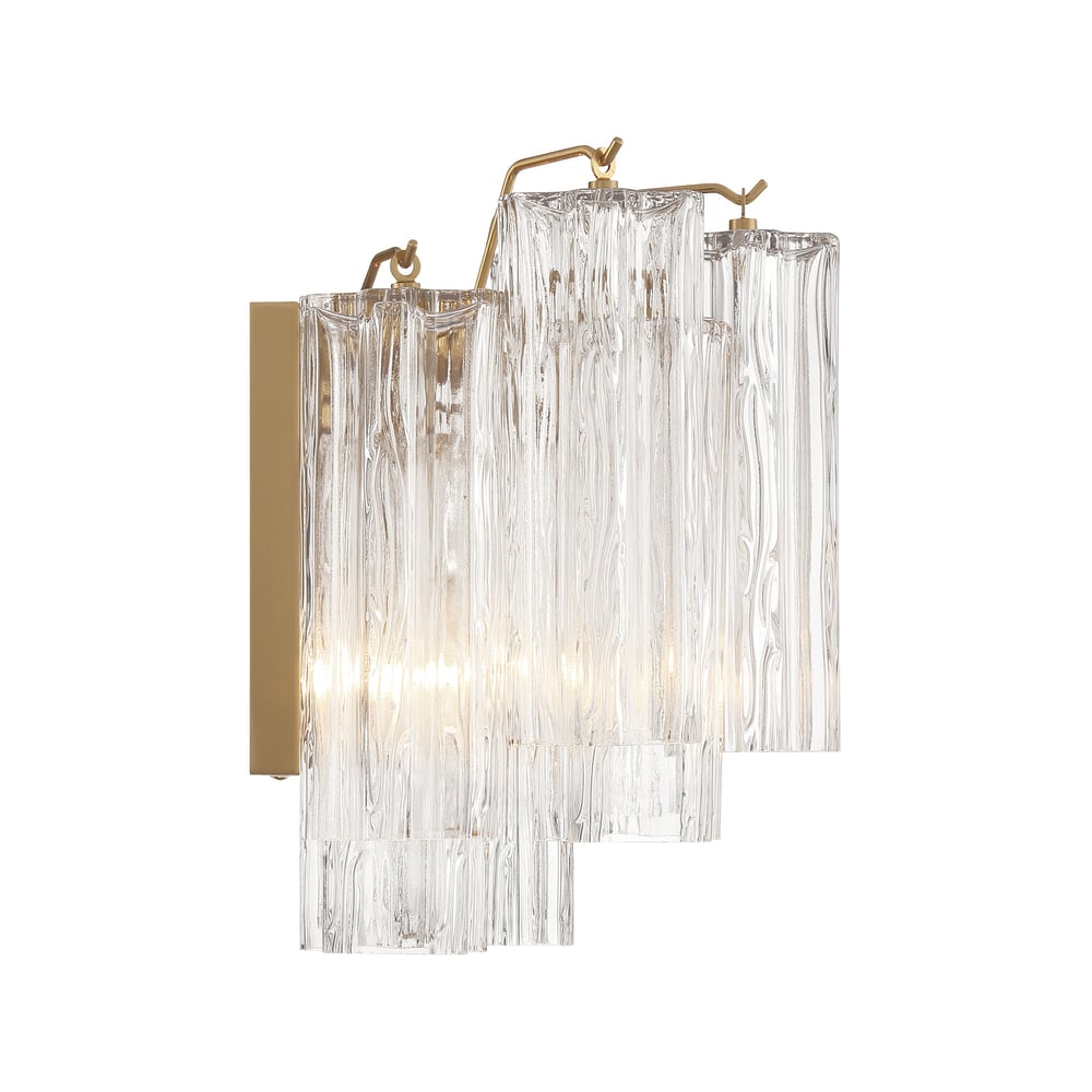 Aurora Wall Light Tronchi Glass Tube Tiered Amber Modern - Neutralighting