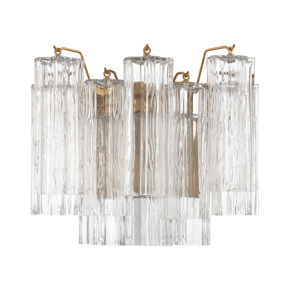 Aurora Wall Light Tronchi Glass Tube Tiered Amber Modern - Neutralighting