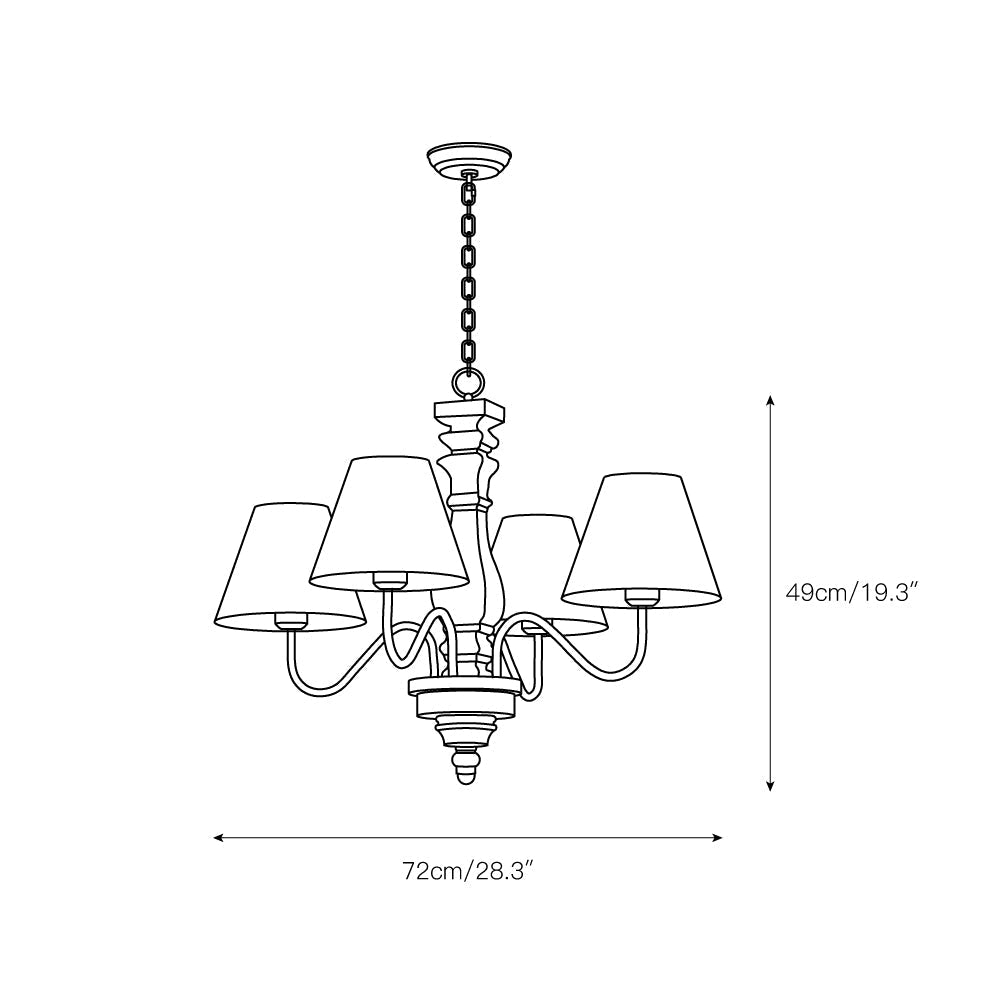 Adela Traditional Luxury Wood Chandelier - Letslighting
