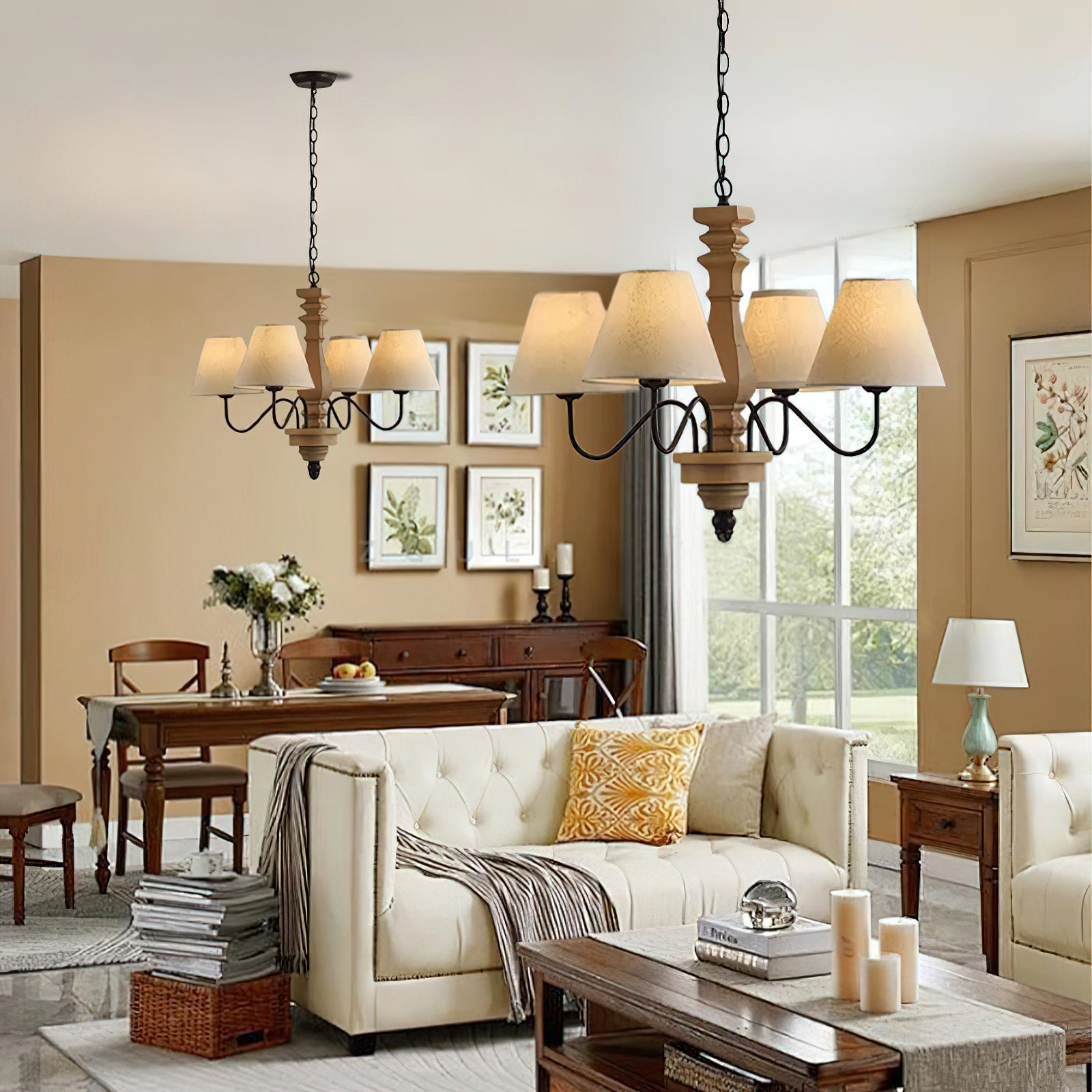 Adela Traditional Luxury Wood Chandelier - Letslighting