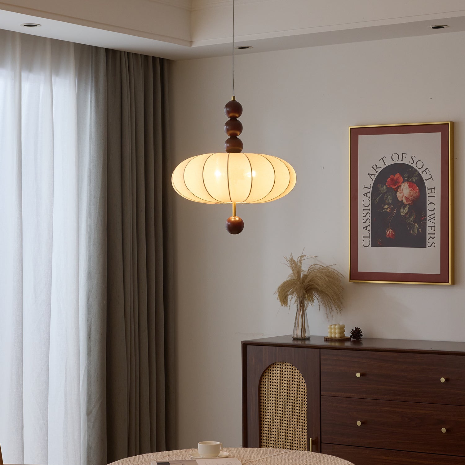 Orla Vintage Fabric Pendant Light-Letslighting
