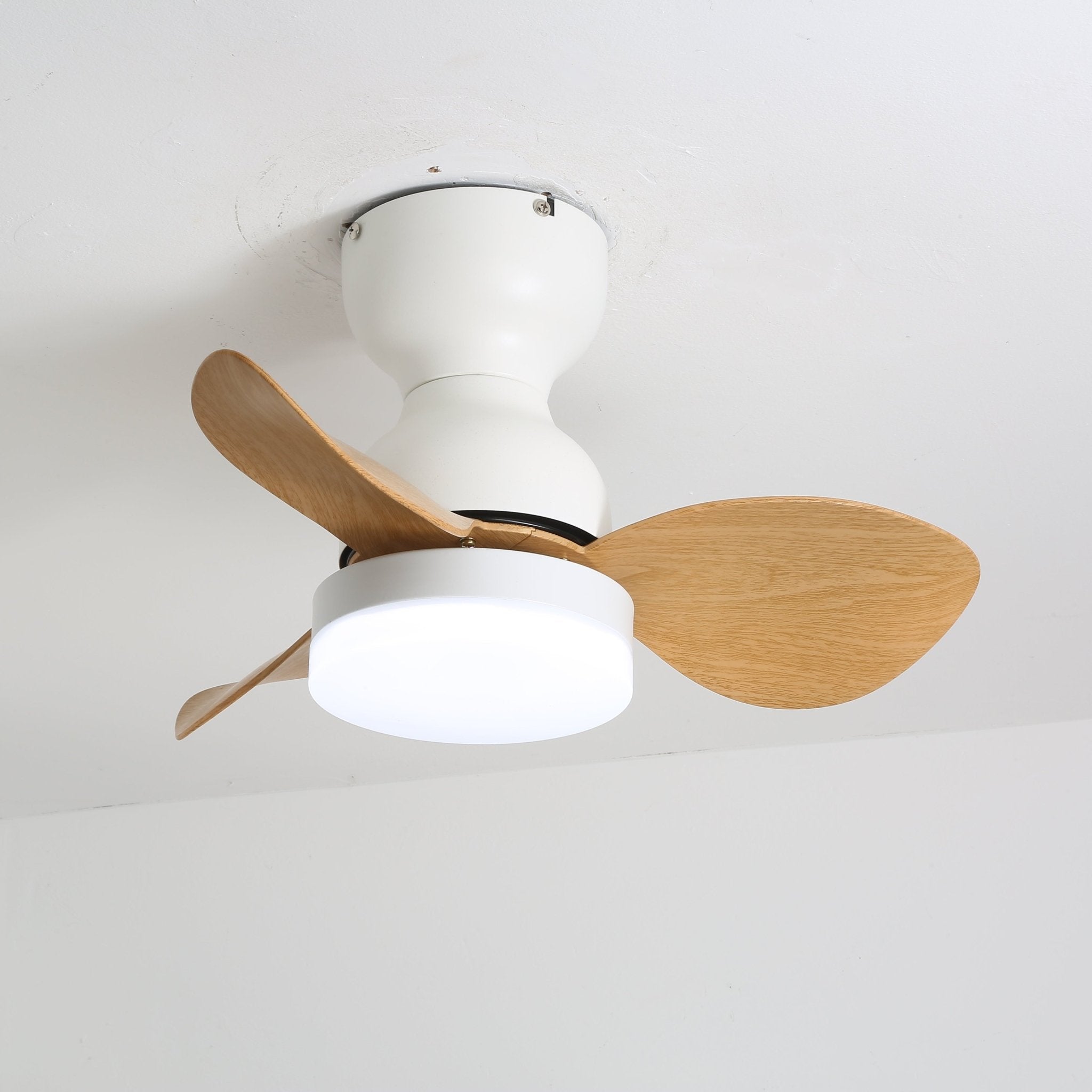 Silas Deckenventilatorleuchte in Weiß