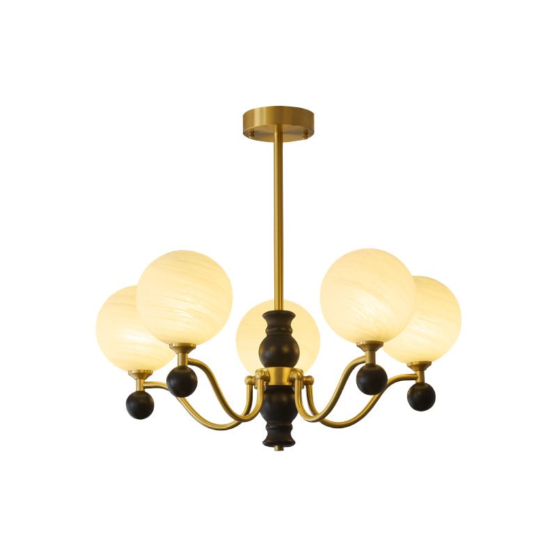 Ershaan Eleganter Vintage-Kronleuchter aus Messing und Holz-Letslighting
