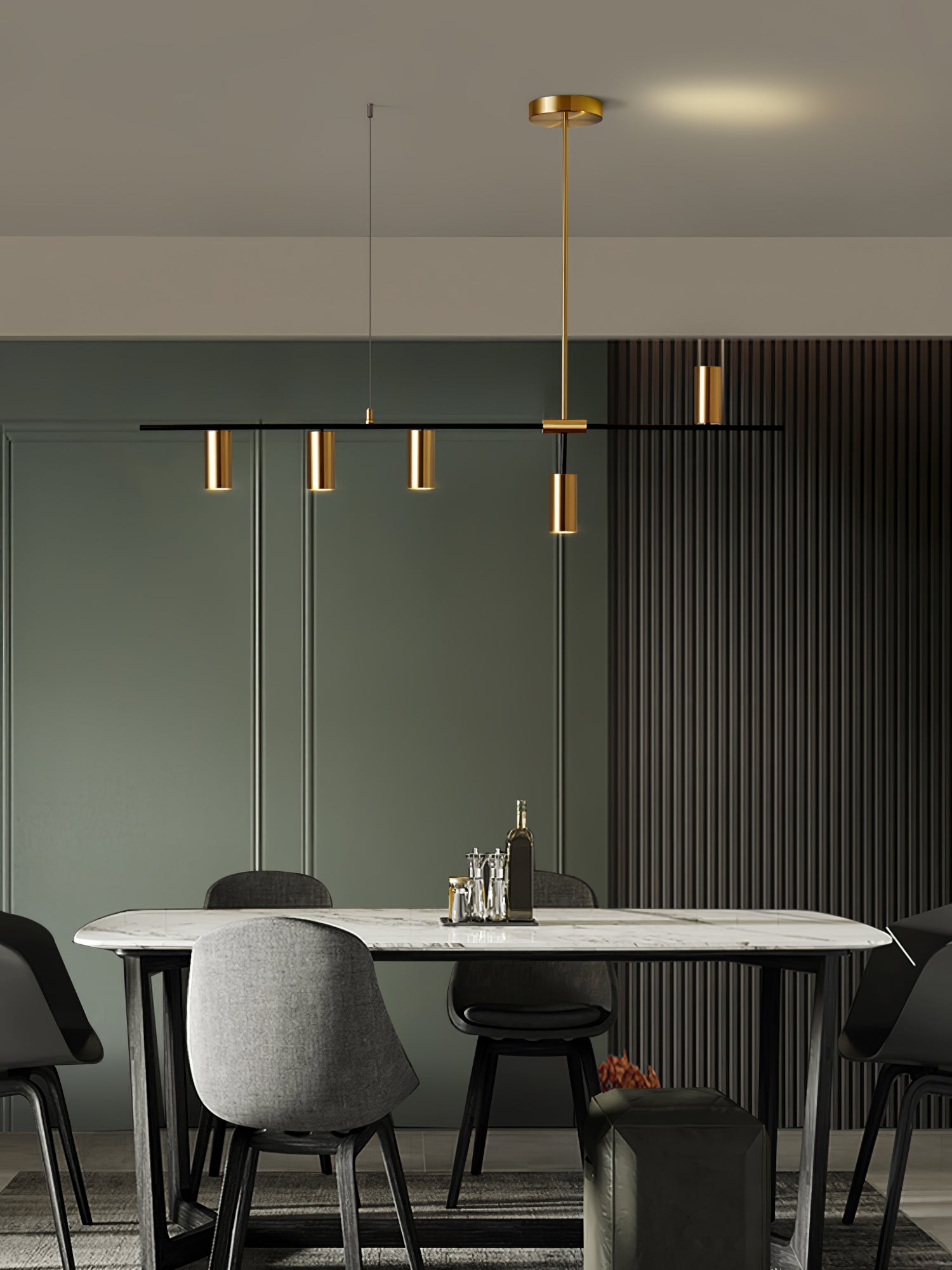Lustra Kronleuchter Messing Linear Cassandra Elegant-Letslighting