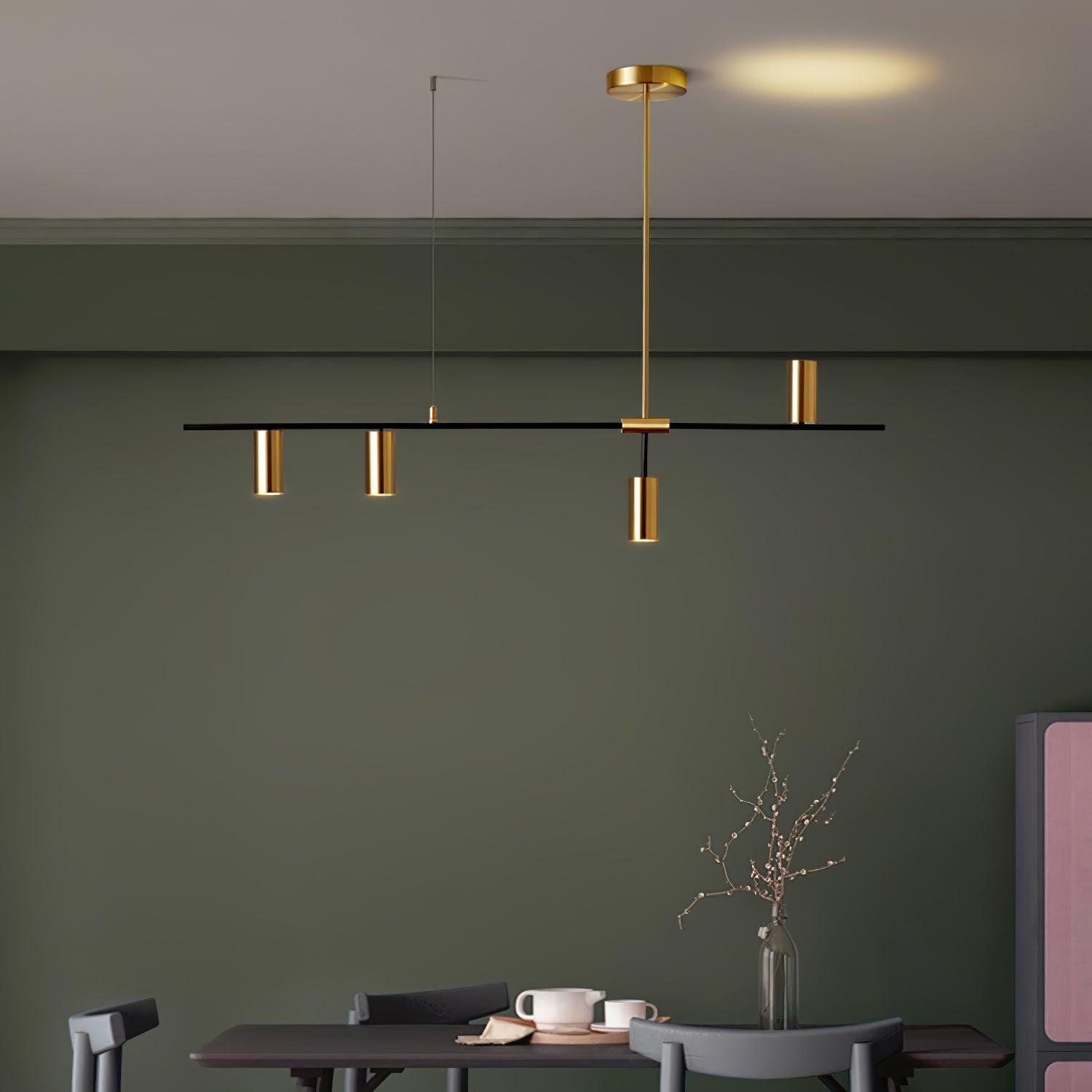Lustra Kronleuchter Messing Linear Cassandra Elegant-Letslighting