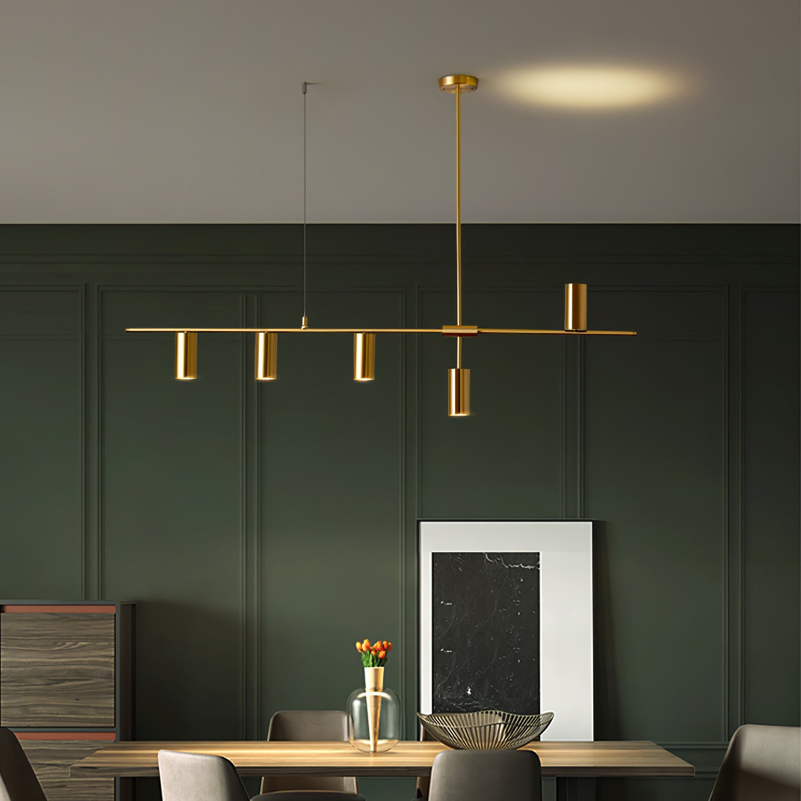 Lustra Kronleuchter Messing Linear Cassandra Elegant-Letslighting