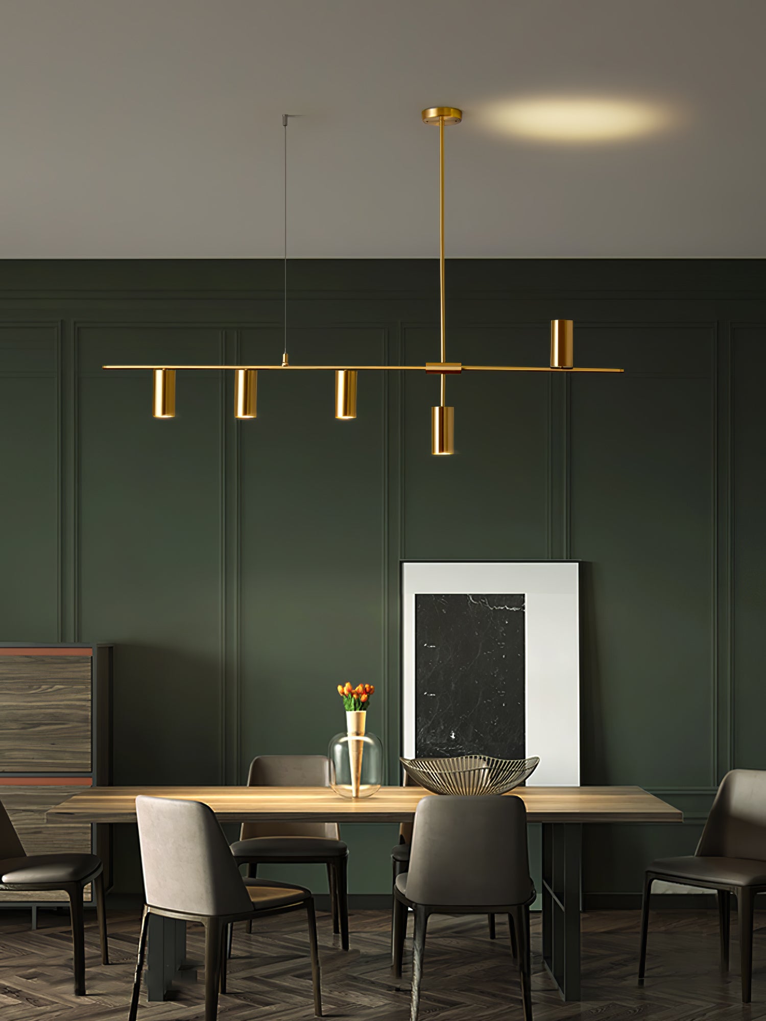 Lustra Kronleuchter Messing Linear Cassandra Elegant-Letslighting
