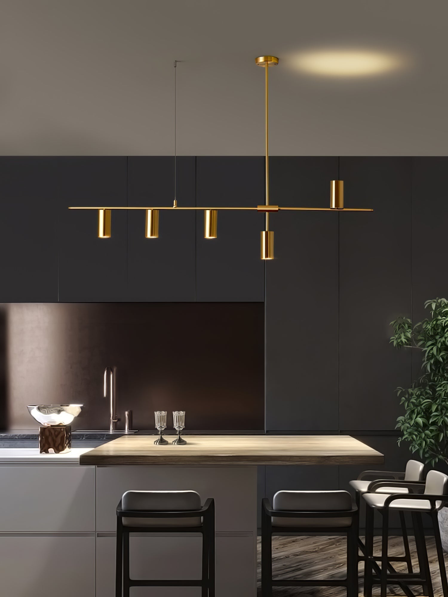Lustra Kronleuchter Messing Linear Cassandra Elegant-Letslighting