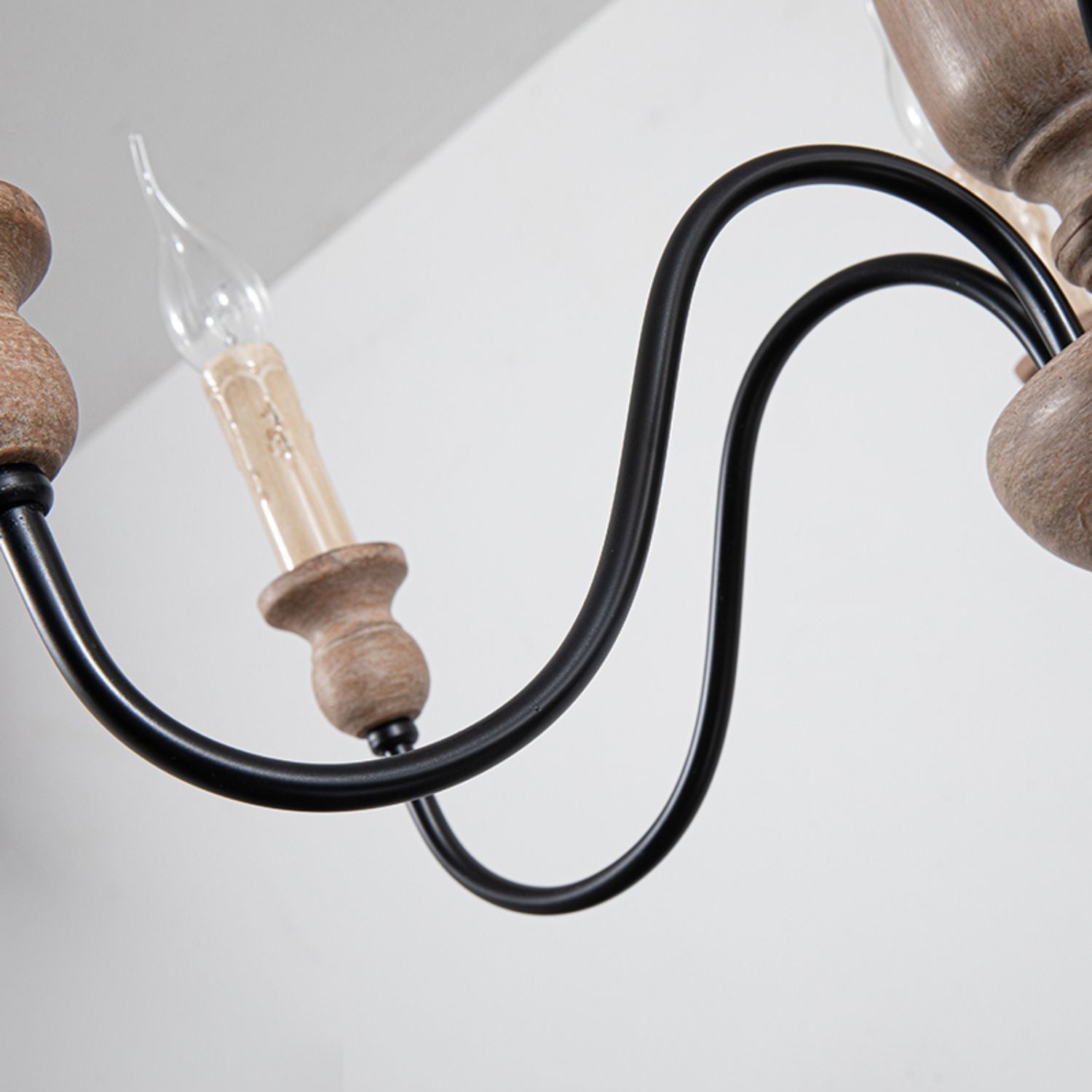 Afralia Modern Industrial Wooden Chandelier - Letslighting