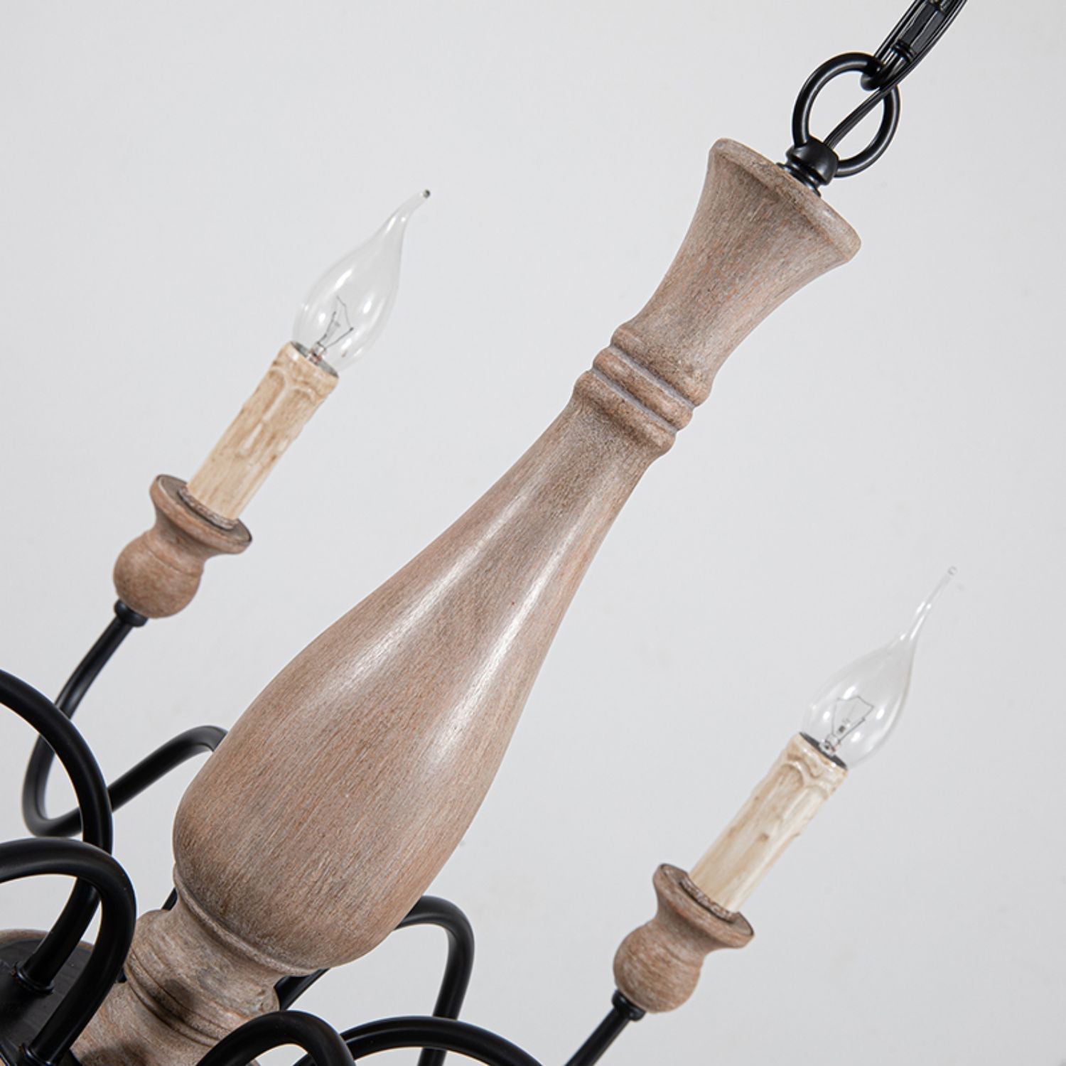 Afralia Modern Industrial Wooden Chandelier - Letslighting