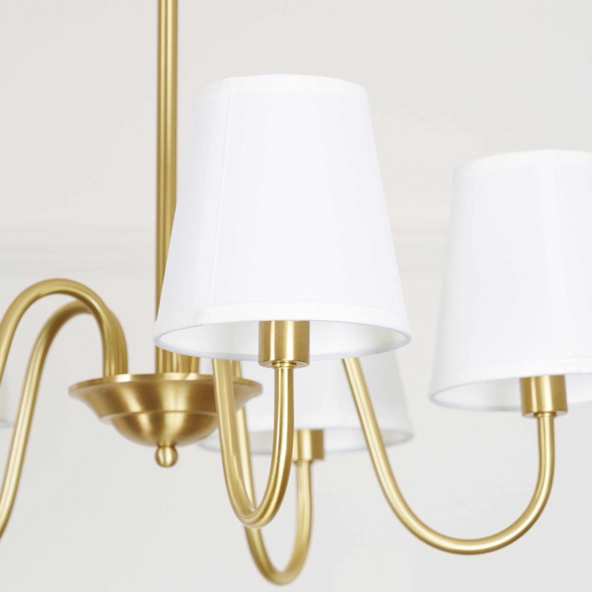 Aged Traditional Stacey Fabric Chandelier - Letslighting