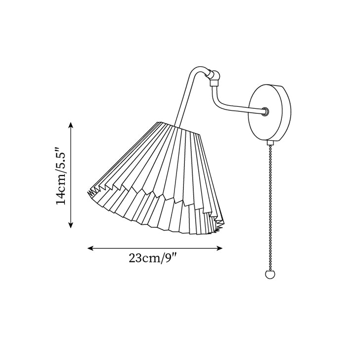 Dylan Vintage Stoff Wandleuchte-Letslighting