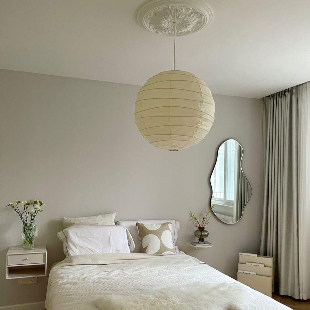 Luna Pendelleuchte mit japanischem Papier-Globus