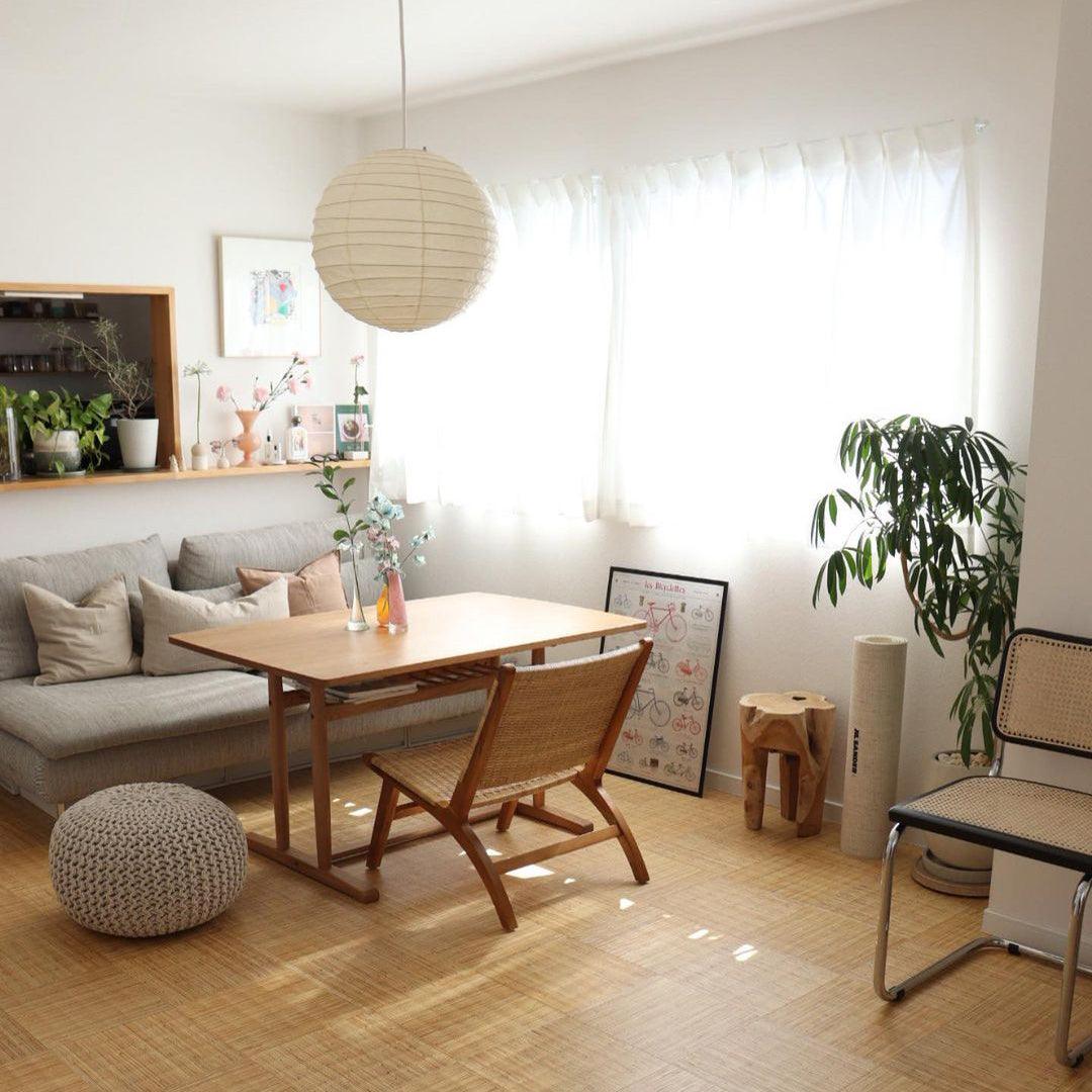 Luna Pendelleuchte mit japanischem Papier-Globus