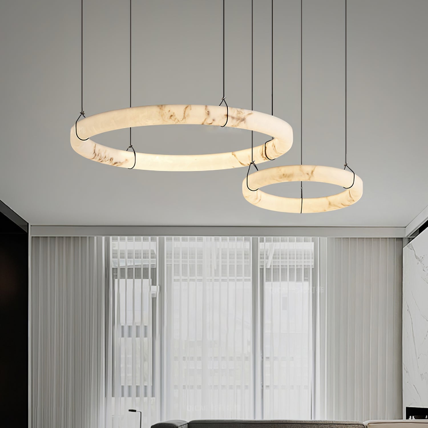 Aureon Alabaster Chandelier Luxury - Neutralighting