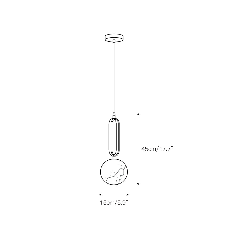 Gloruvyd Minimalist Ball Metal Pendant Lamp - Letslighting