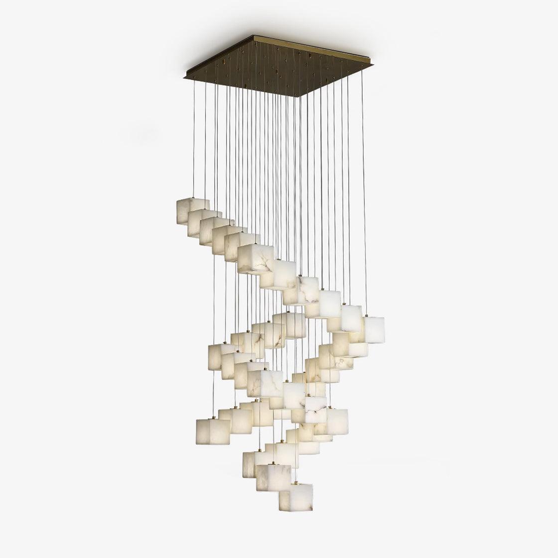 Eurraeel Alabaster Spiral Chandelier - Neutralighting