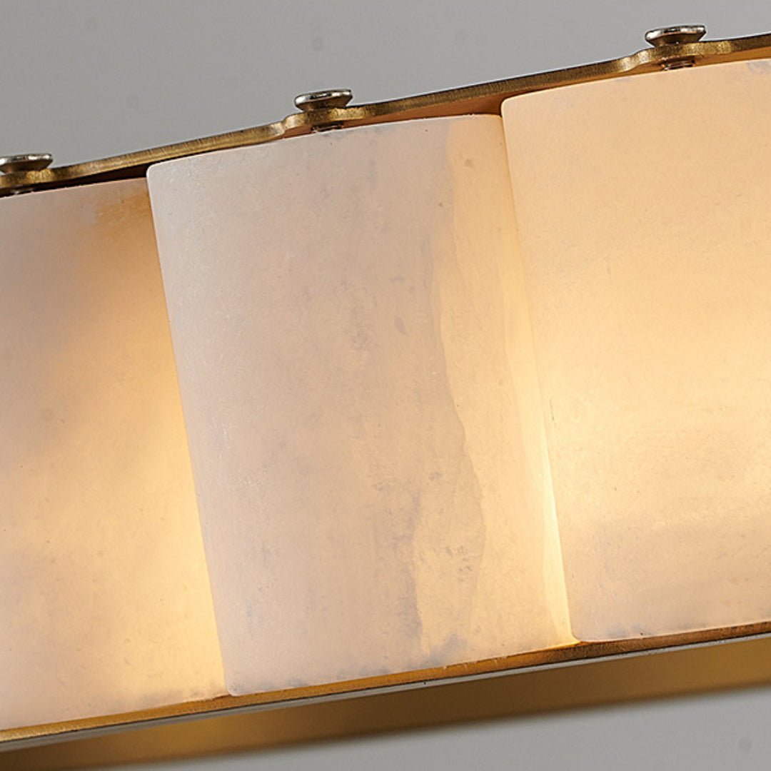 Orion Double Ring Alabaster Chandelier - Neutralighting