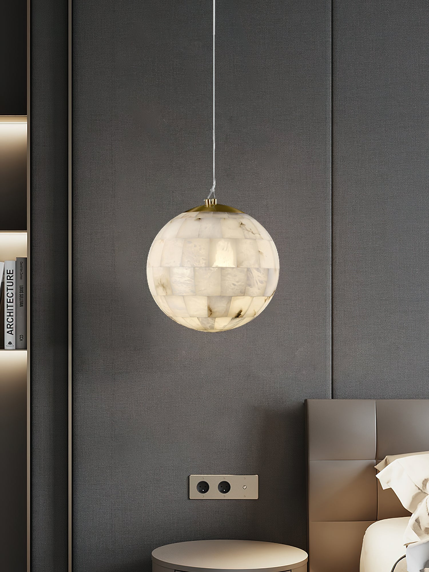 Fljotuvye Modern Ball Alabaster Pendant Light - Letslighting