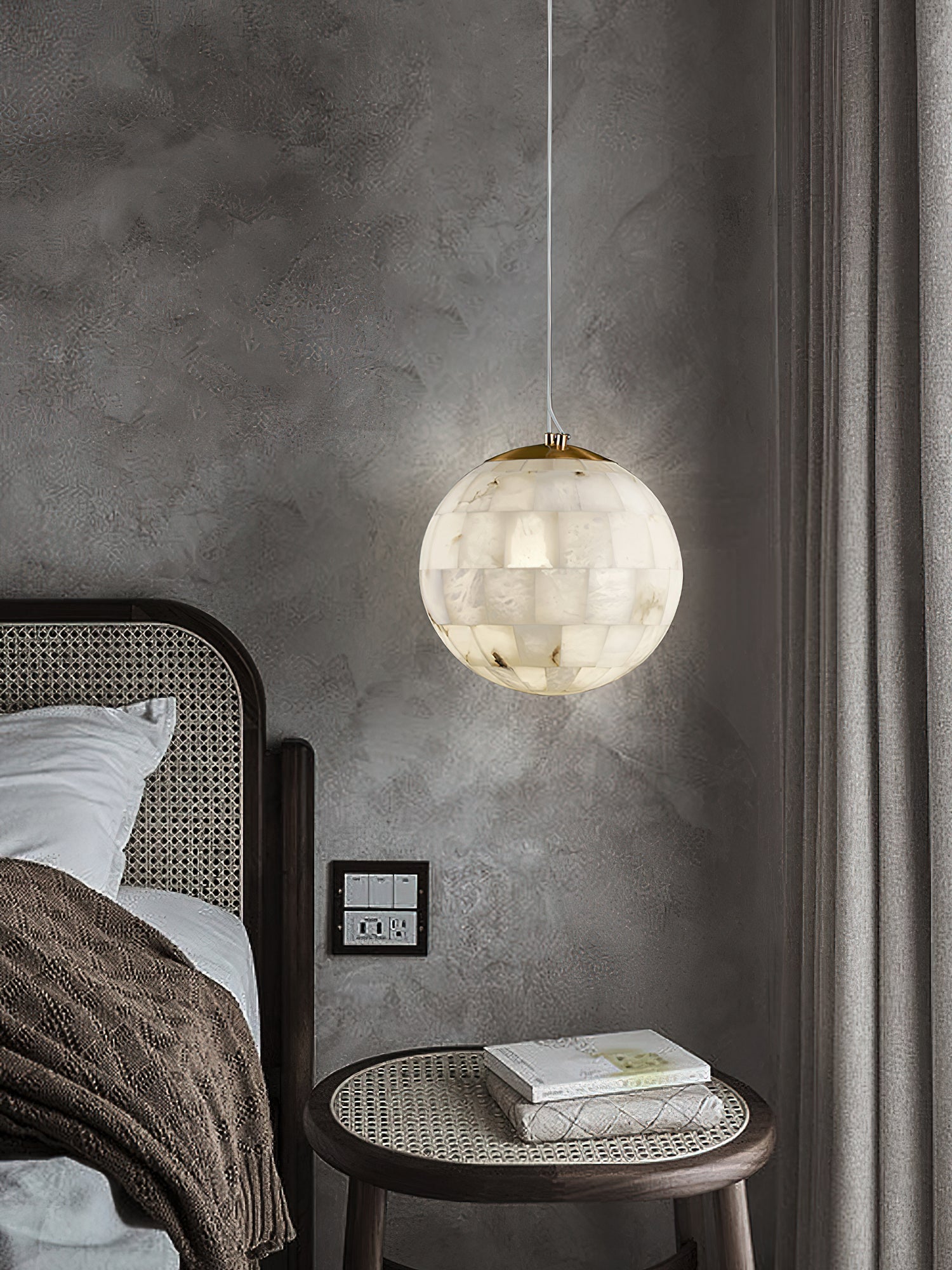 Fljotuvye Modern Ball Alabaster Pendant Light - Letslighting