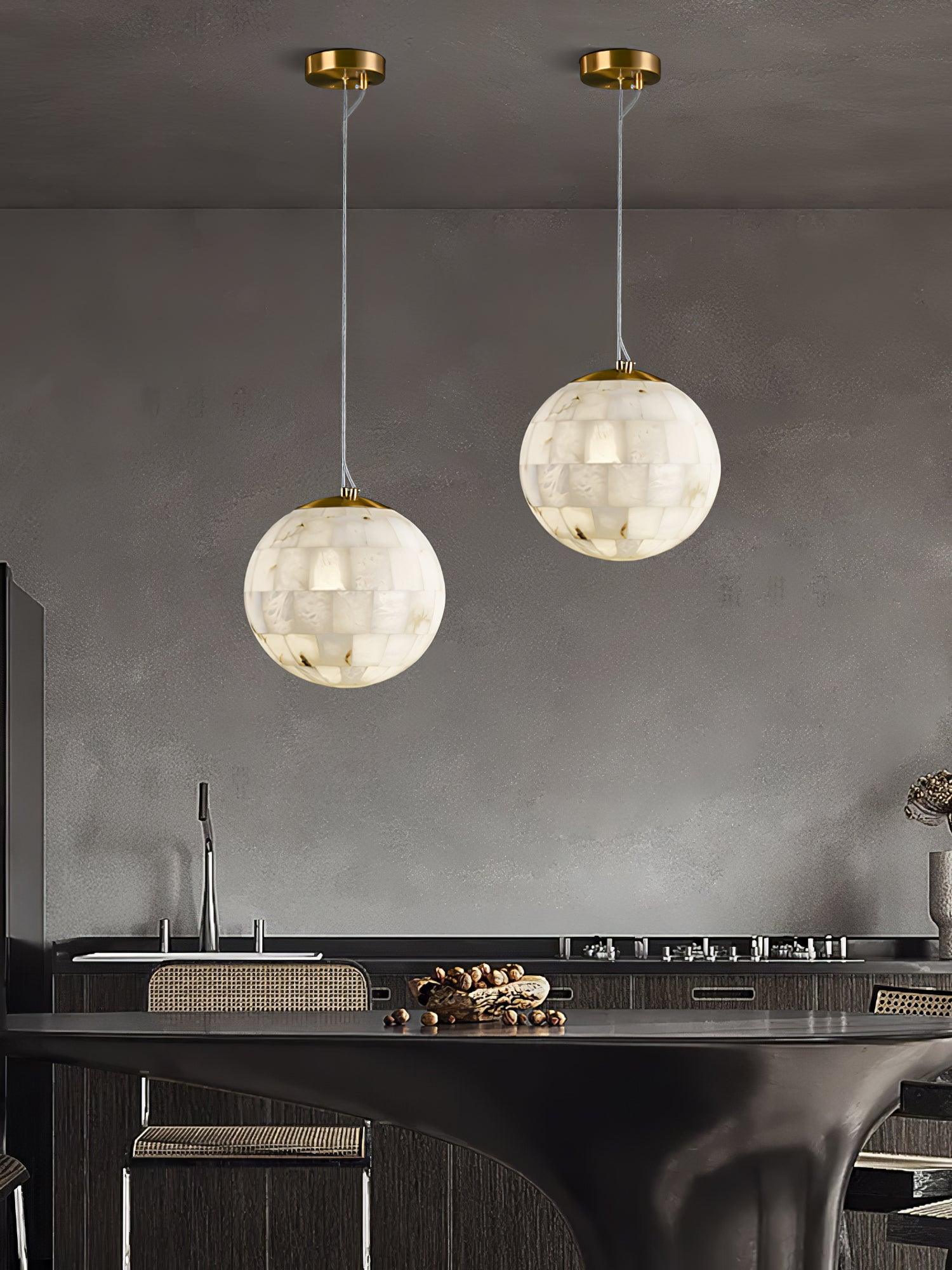 Isolde Alabaster Globe Pendant Light - Neutralighting