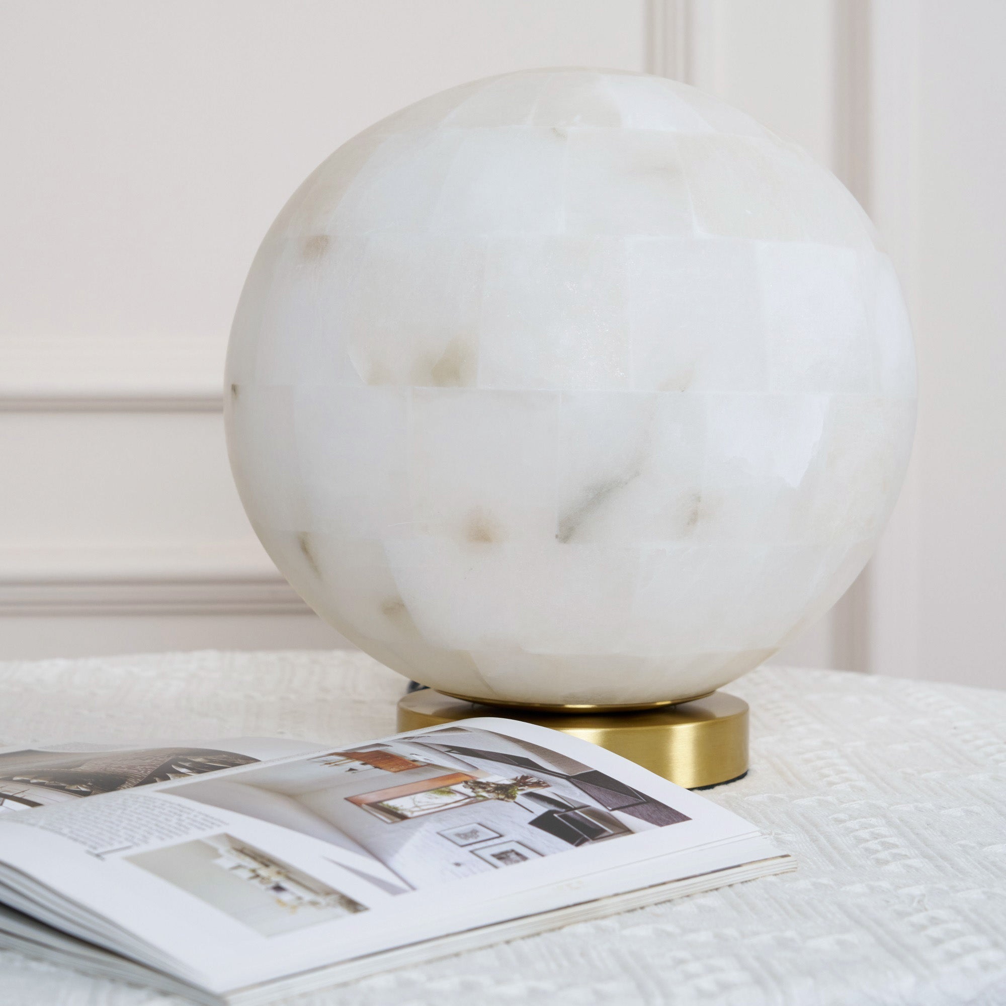 Alabaster Ball Table Lamp - Letslighting