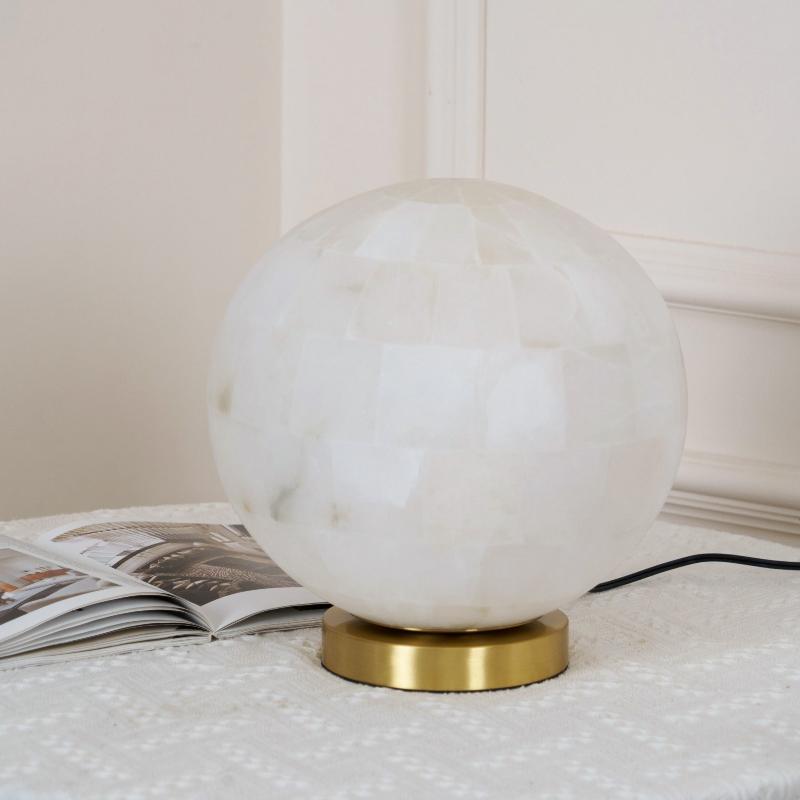 Alabaster Ball Table Lamp - Letslighting