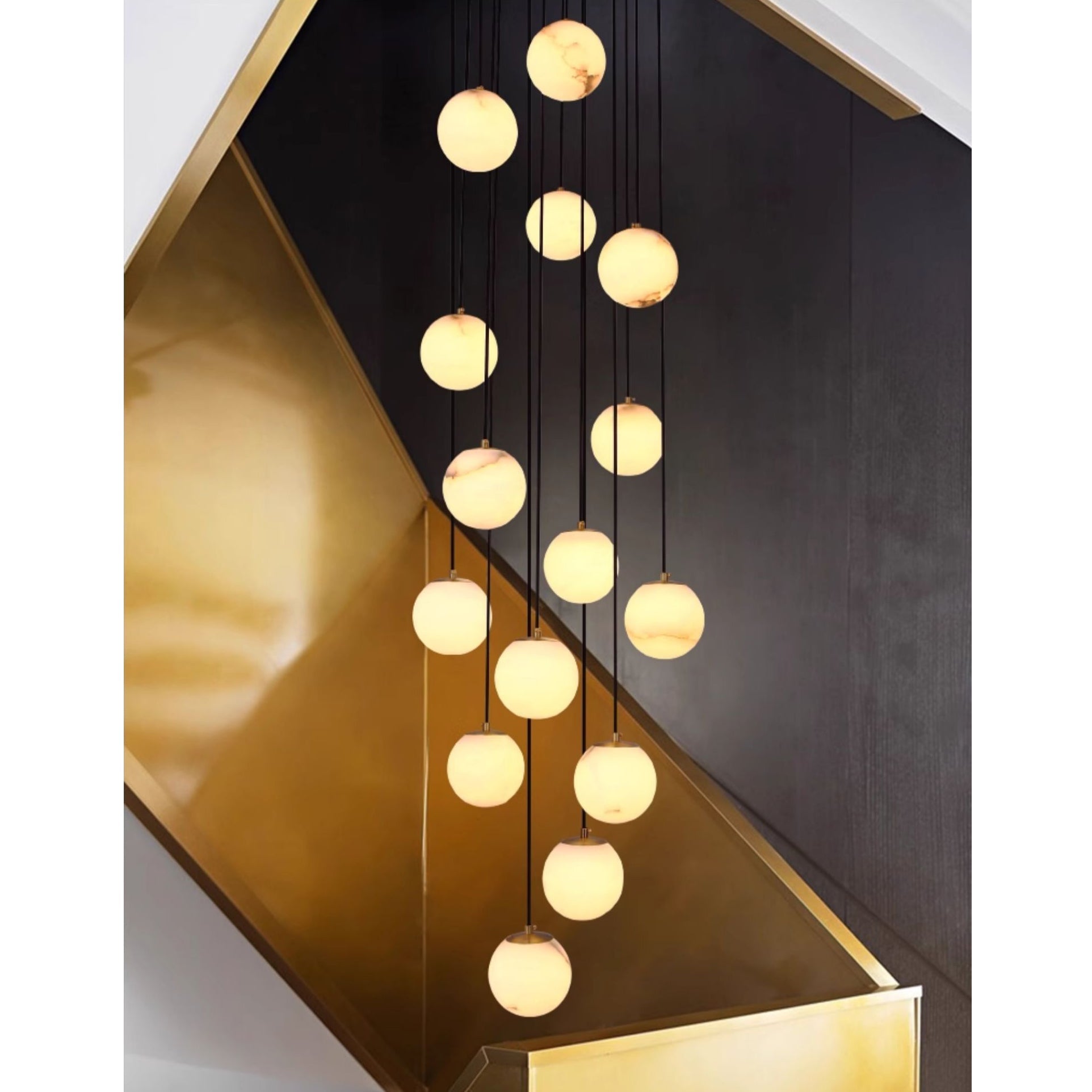 Gloruvye Balls Modern Cluster Metal Chandelier - Letslighting