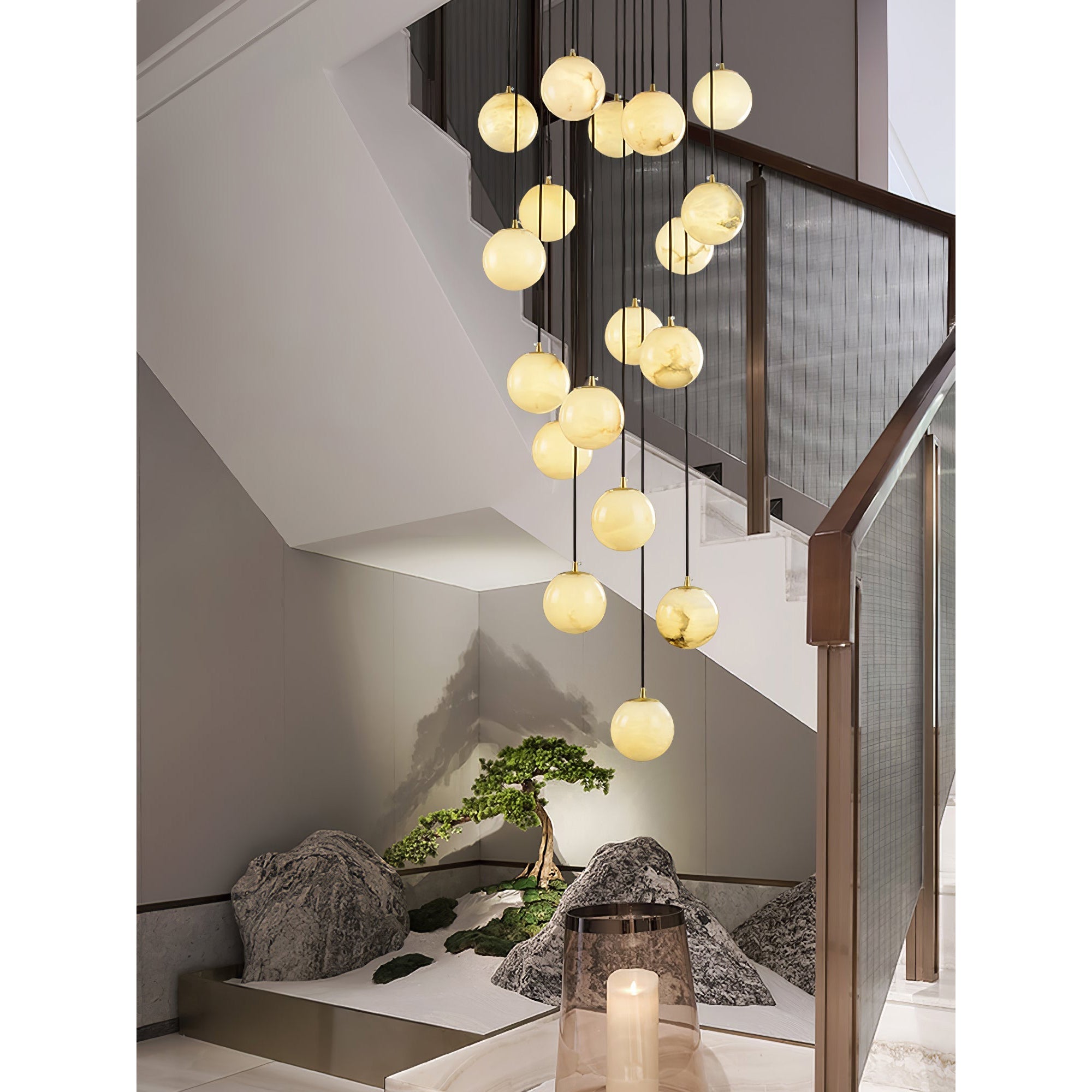Gloruvye Balls Modern Cluster Metal Chandelier - Letslighting