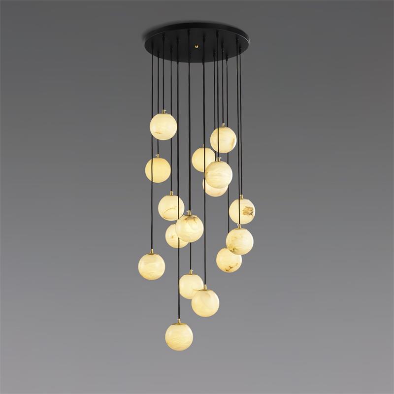 Gloruvye Balls Modern Cluster Metal Chandelier - Letslighting