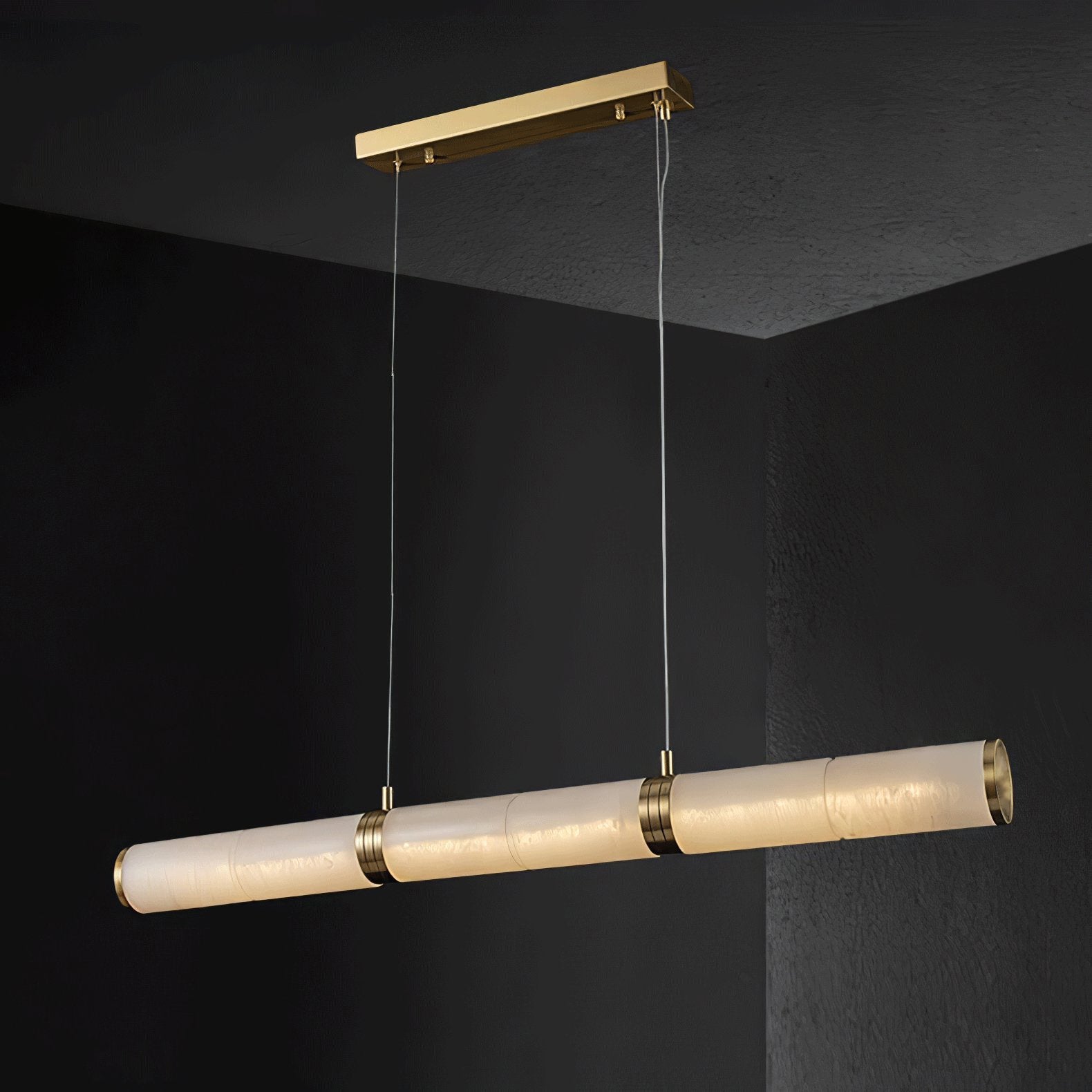 Eira Minimalist Alabaster Linear Pendant Light - Neutralighting