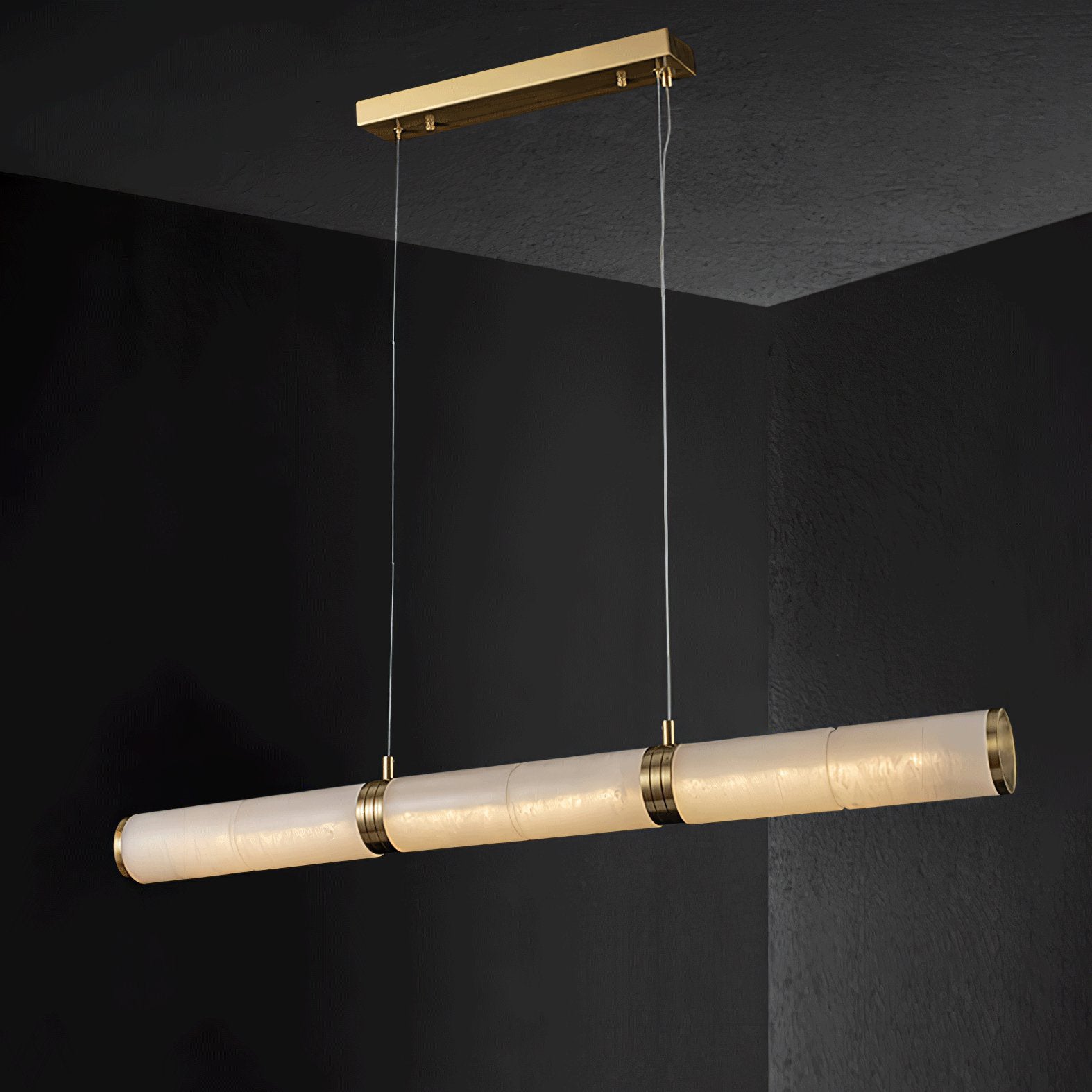 Eira Minimalist Alabaster Linear Pendant Light - Neutralighting