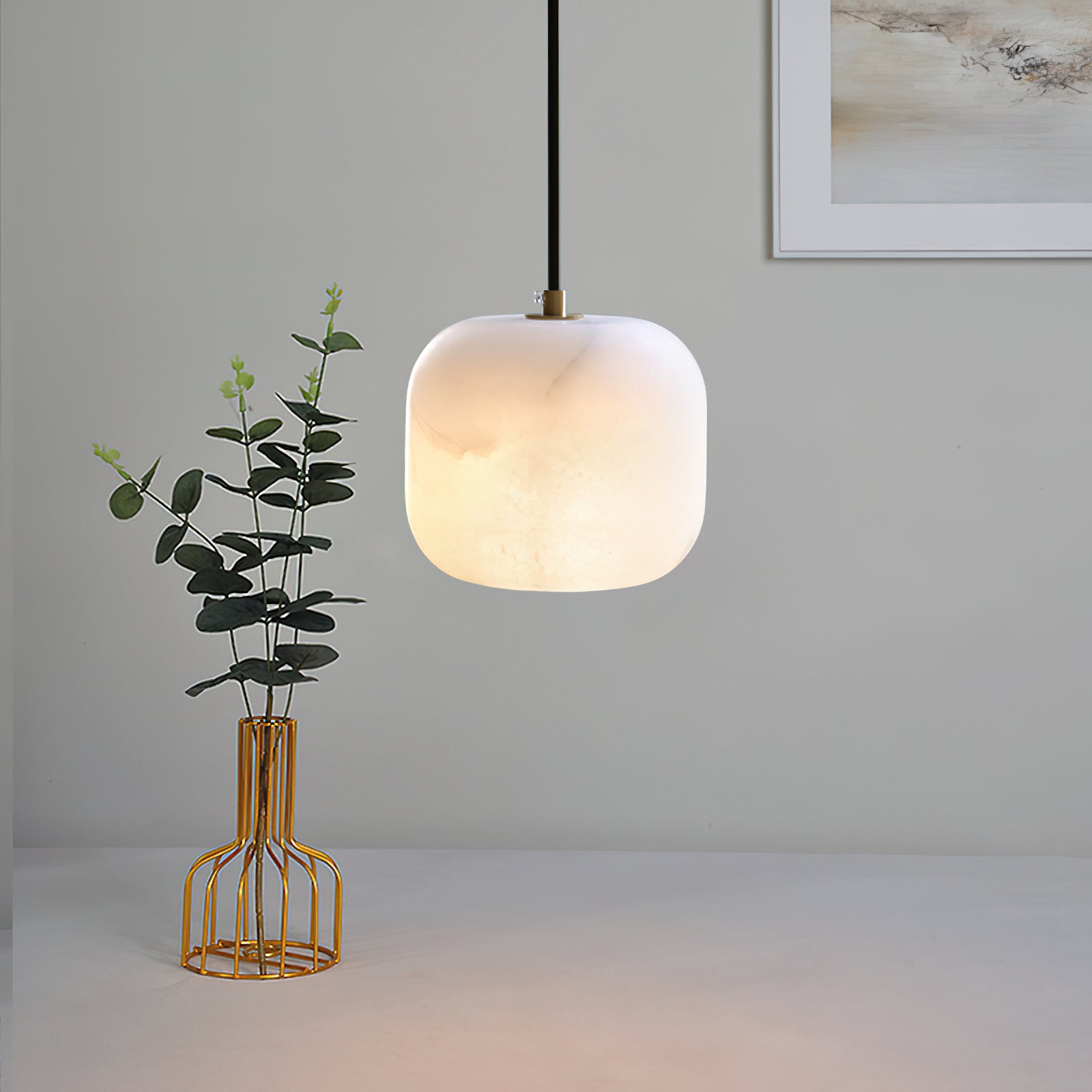 Ildvuvyd Minimalist Bedside Brass Pendant Light - Letslighting