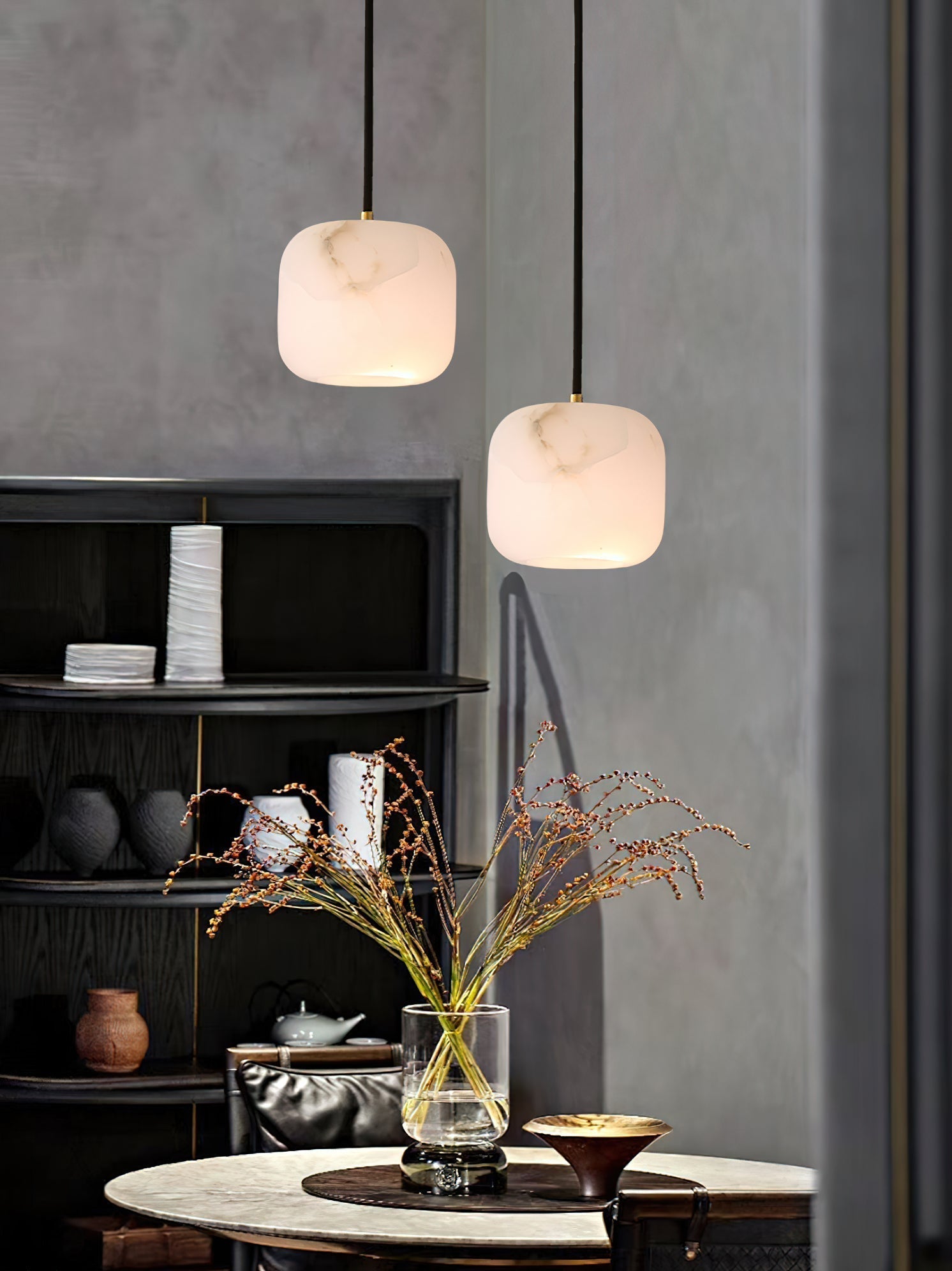 Ildvuvyd Minimalist Bedside Brass Pendant Light - Letslighting