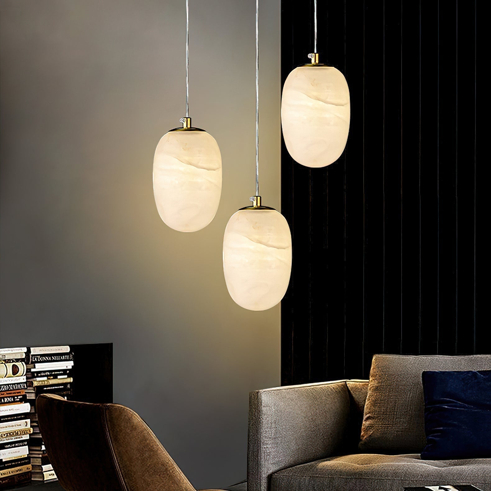 Ildvuvyd Minimalist Bedside Brass Pendant Light - Letslighting