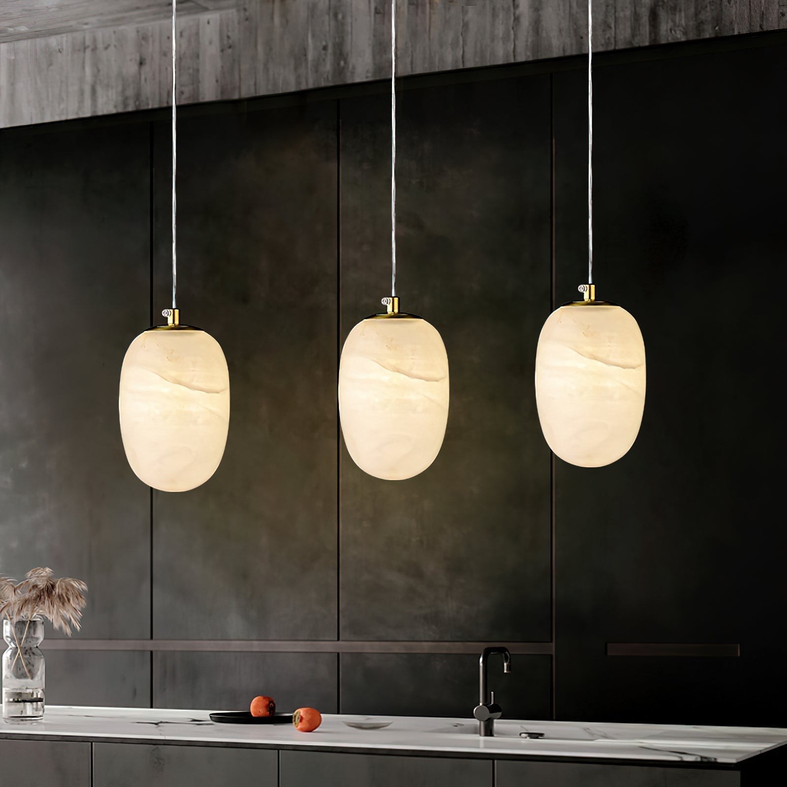 Ildvuvyd Minimalist Bedside Brass Pendant Light - Letslighting
