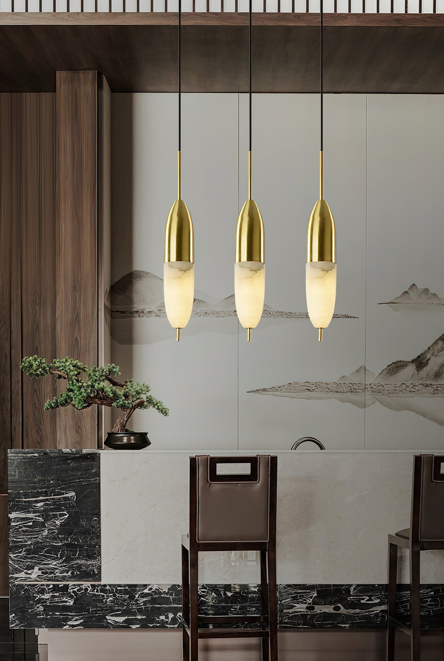 Himinuvye Minimalist Bolus Brass Pendant Light - Letslighting