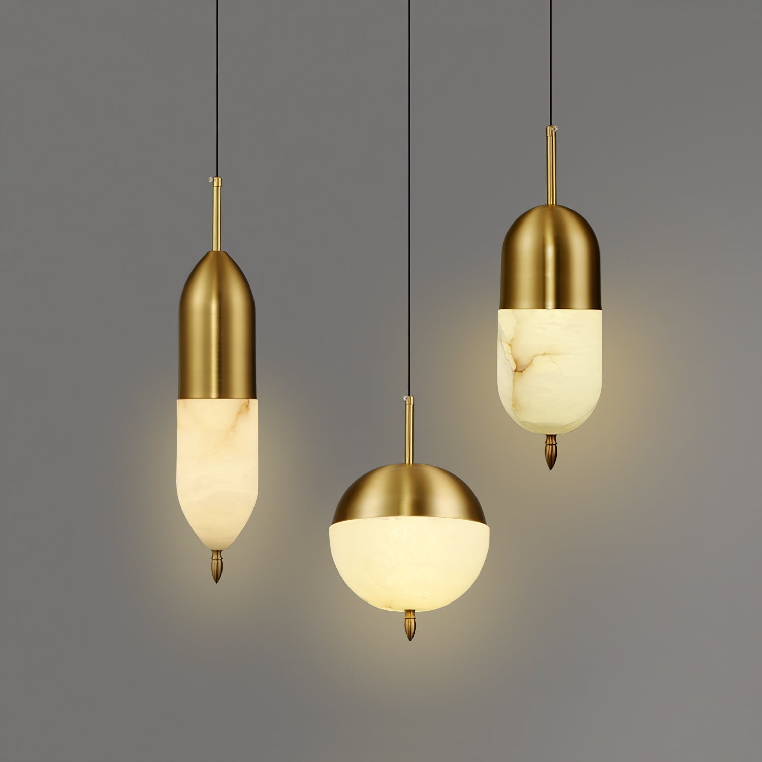 Himinuvye Minimalist Bolus Brass Pendant Light - Letslighting