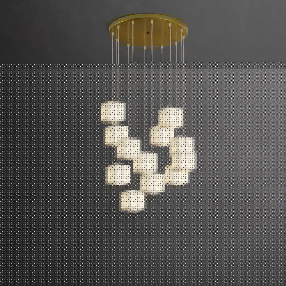 Eurraeel Alabaster Spiral Chandelier - Neutralighting