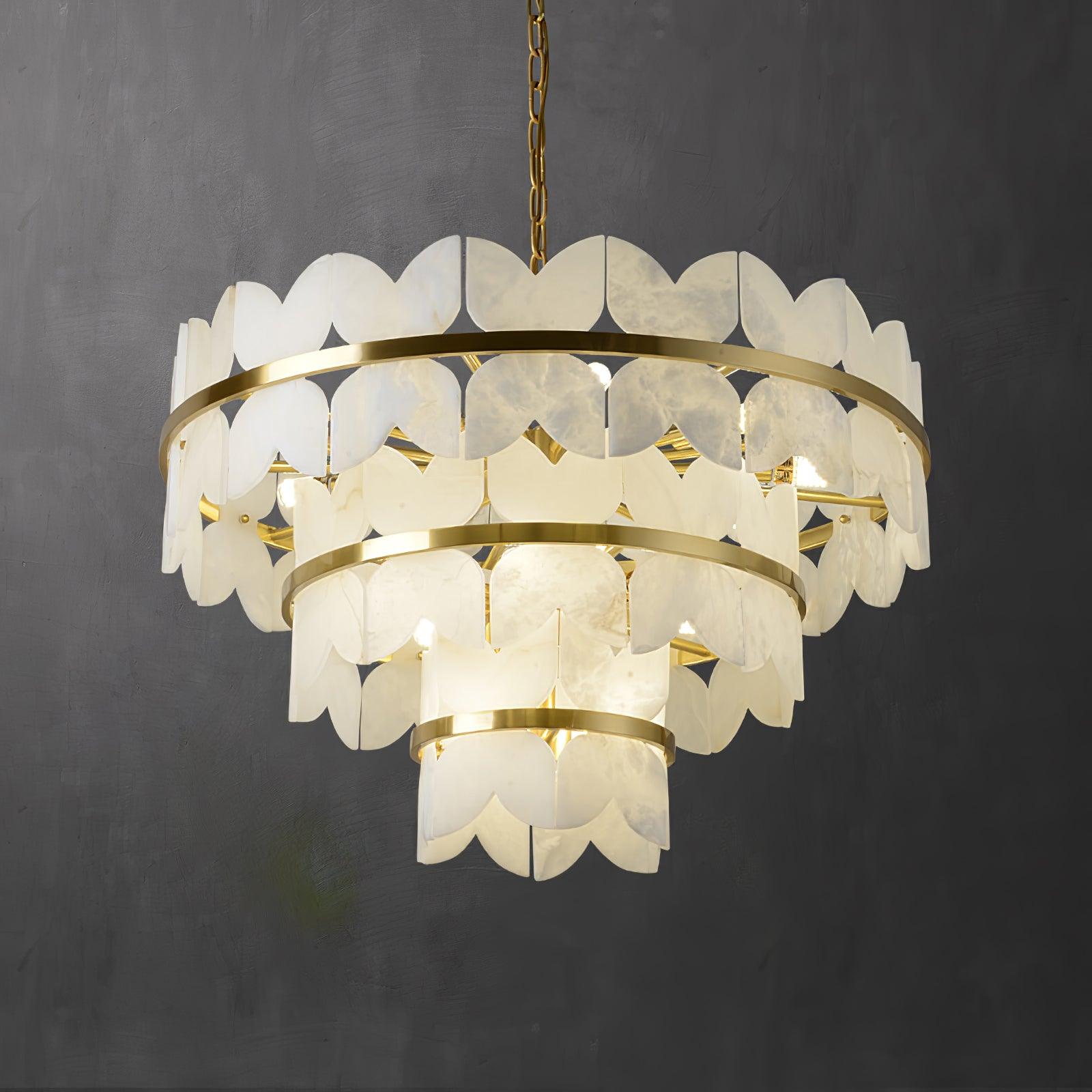 Seraphina Vintage Alabaster Chandelier - Neutralighting