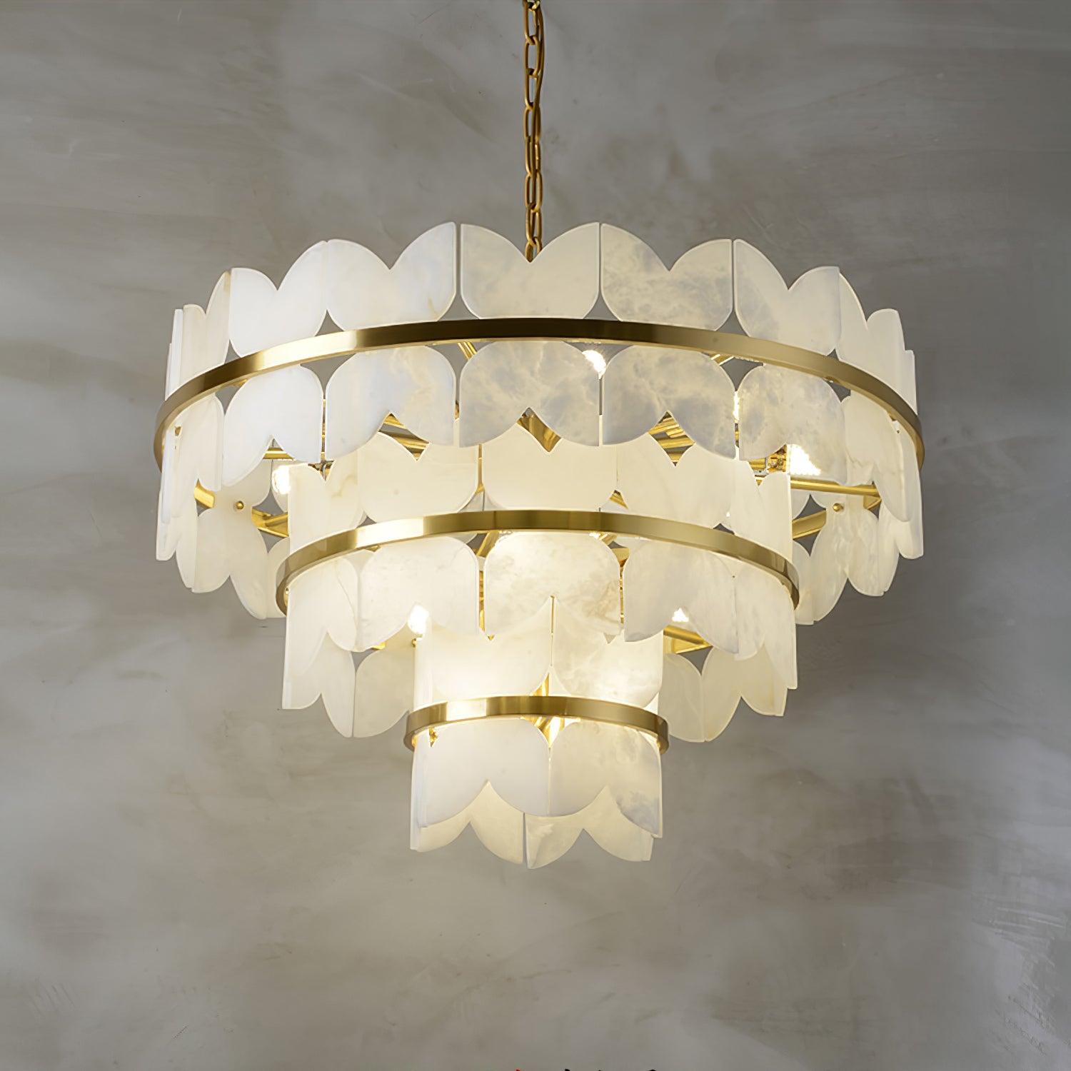 Seraphina Vintage Alabaster Chandelier - Neutralighting