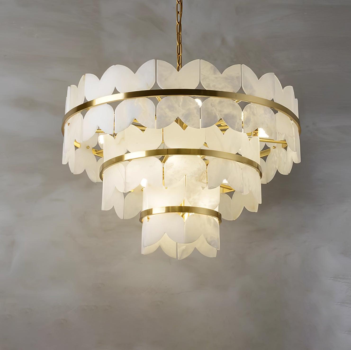 Seraphina Vintage Alabaster Chandelier - Neutralighting