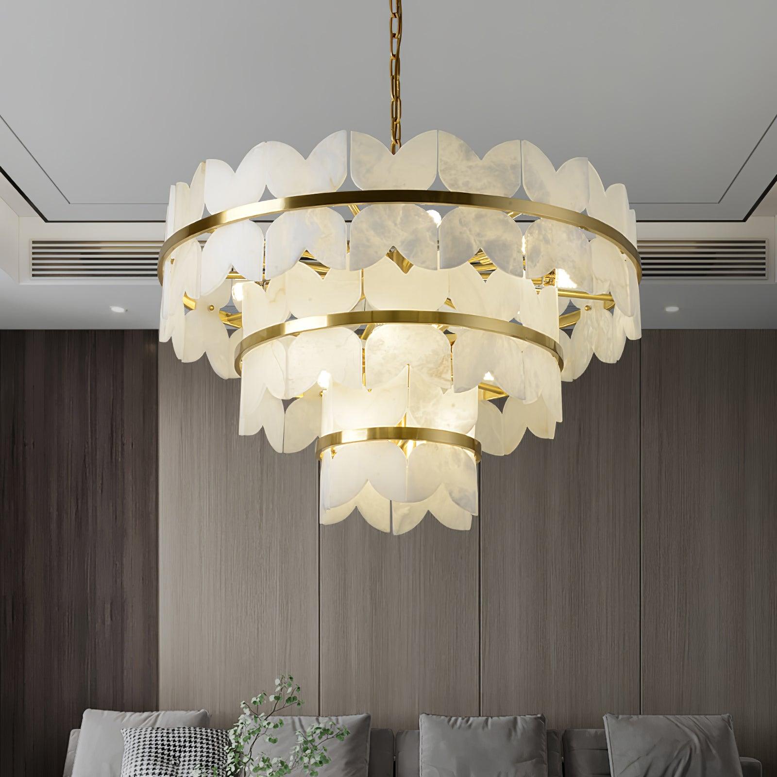 Seraphina Vintage Alabaster Chandelier - Neutralighting