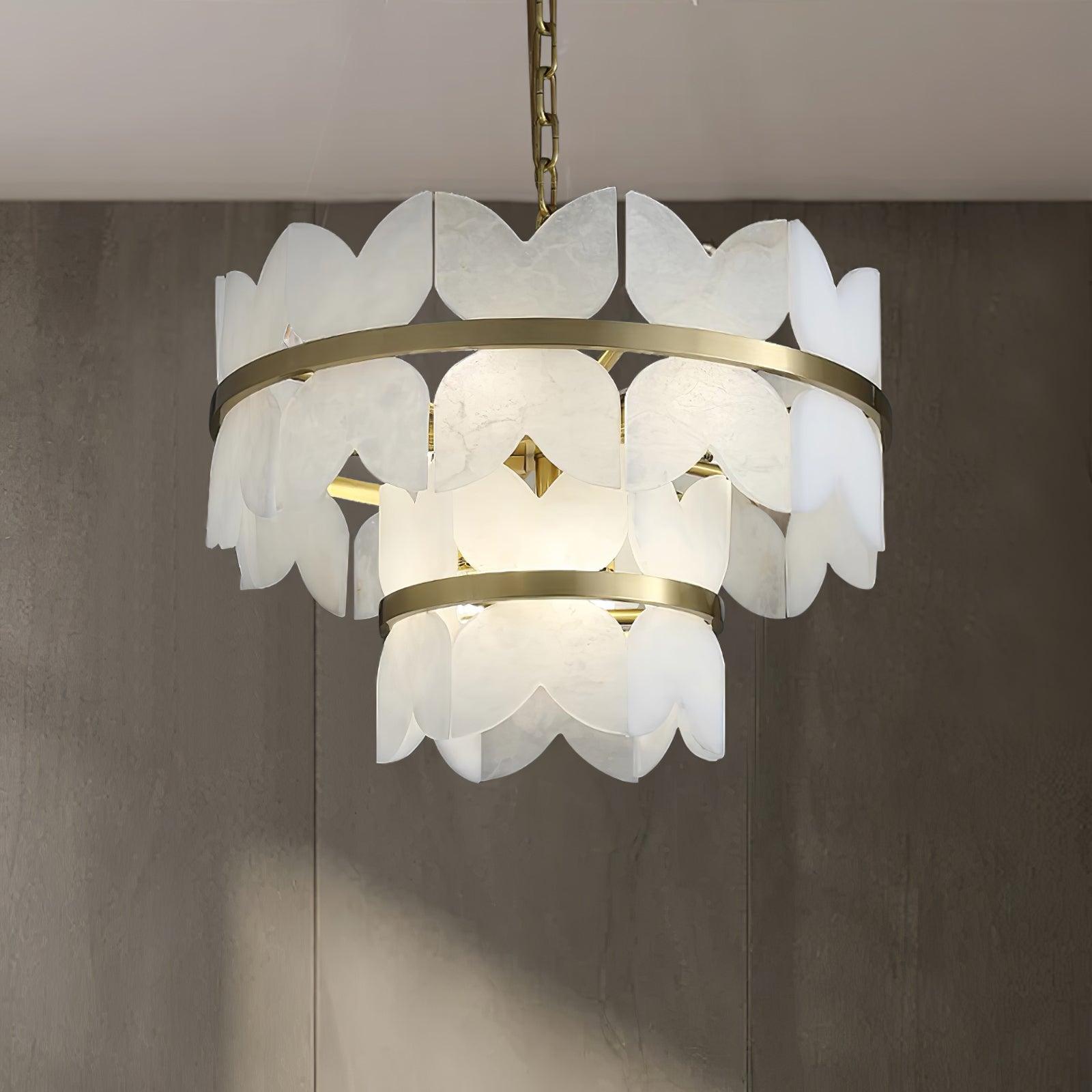 Seraphina Vintage Alabaster Chandelier - Neutralighting