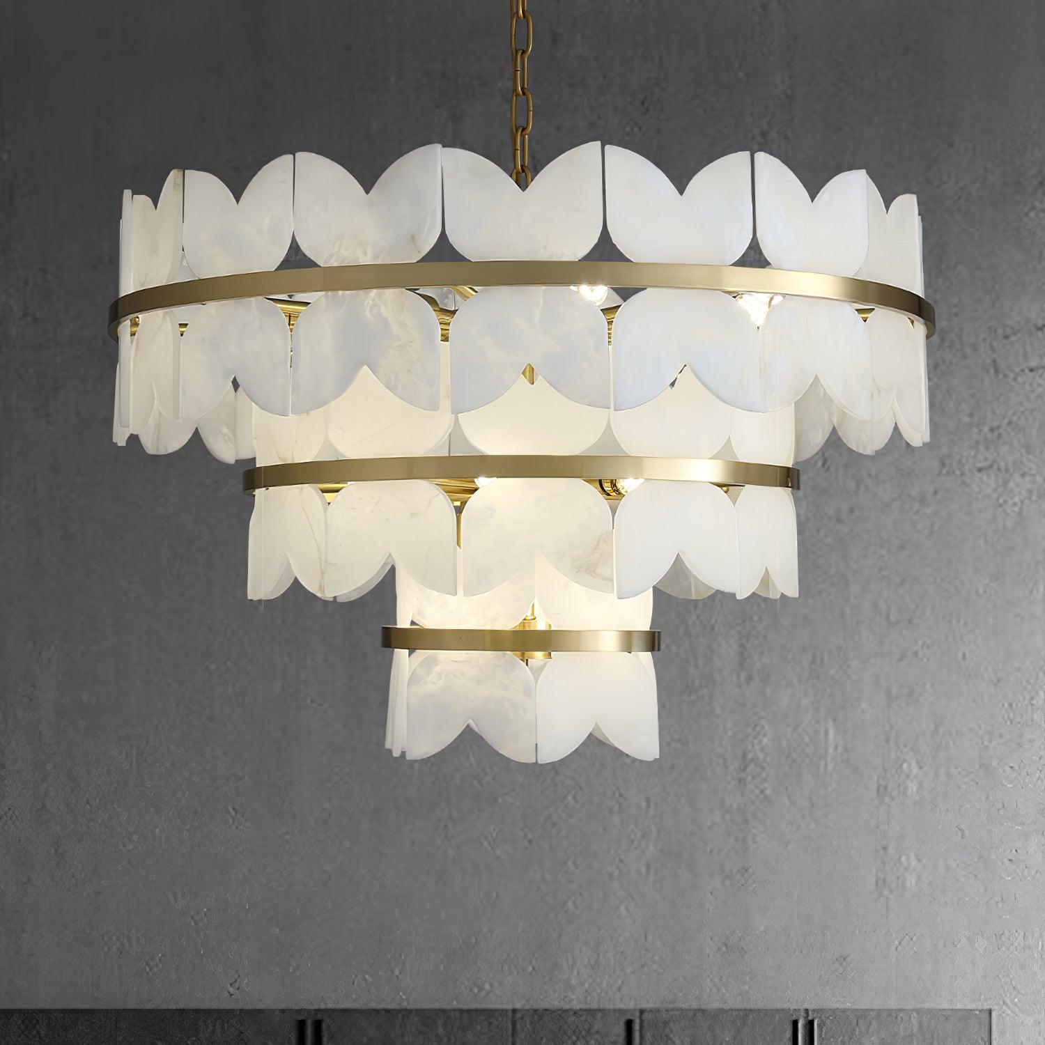 Seraphina Vintage Alabaster Chandelier - Neutralighting