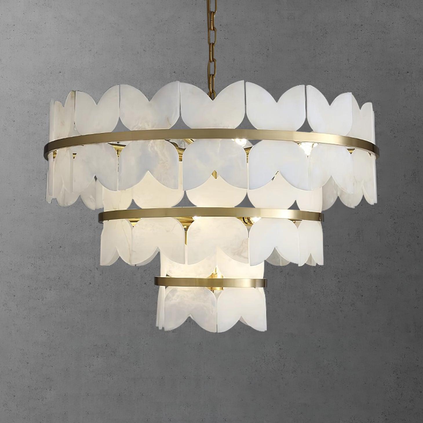 Seraphina Vintage Alabaster Chandelier - Neutralighting