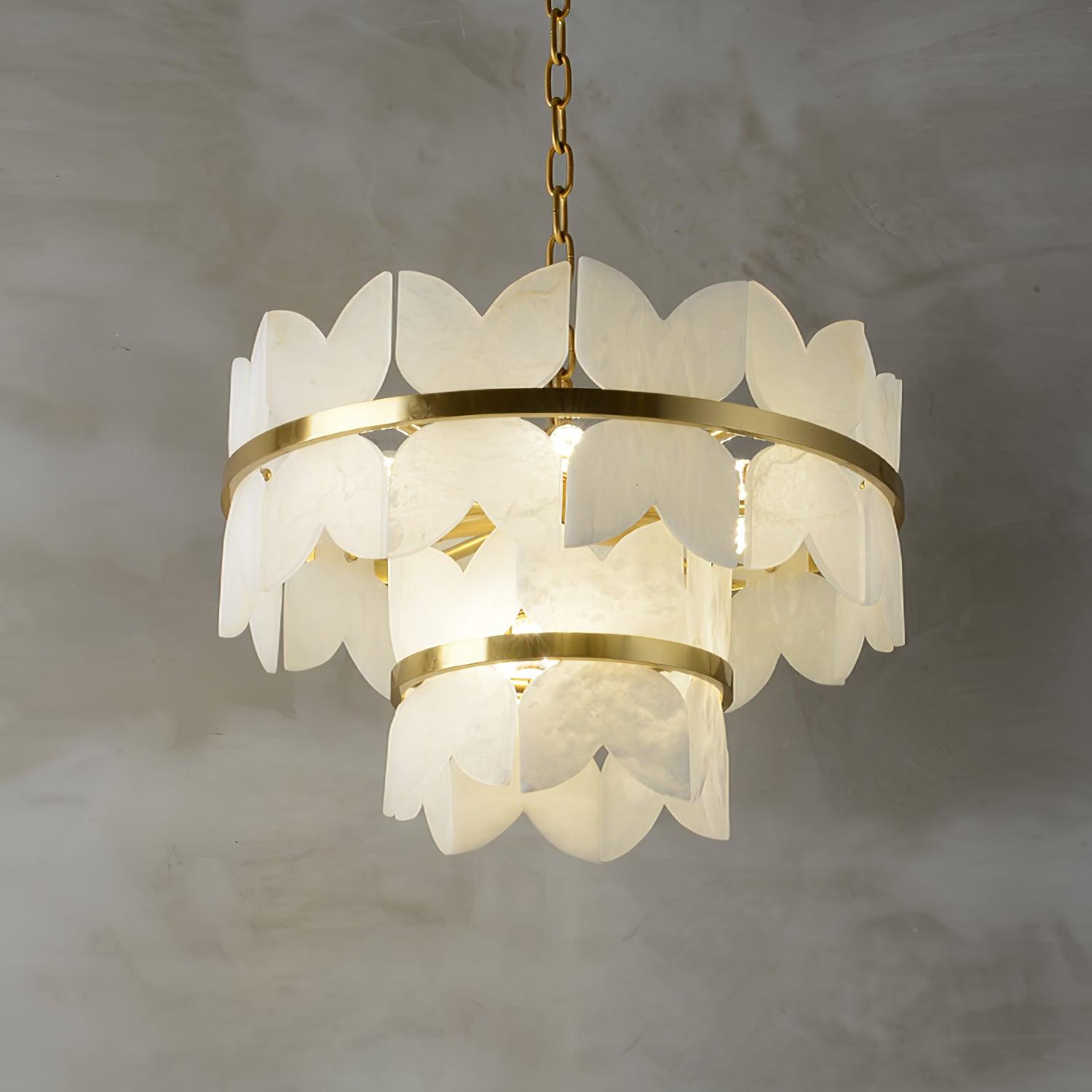 Seraphina Vintage Alabaster Chandelier - Neutralighting