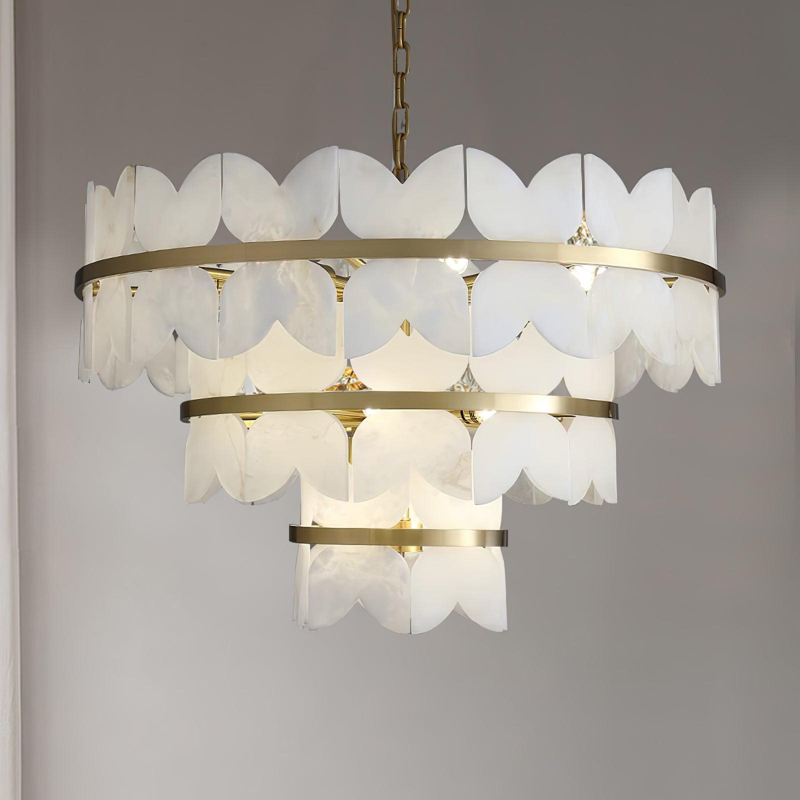 Seraphina Vintage Alabaster Chandelier - Neutralighting